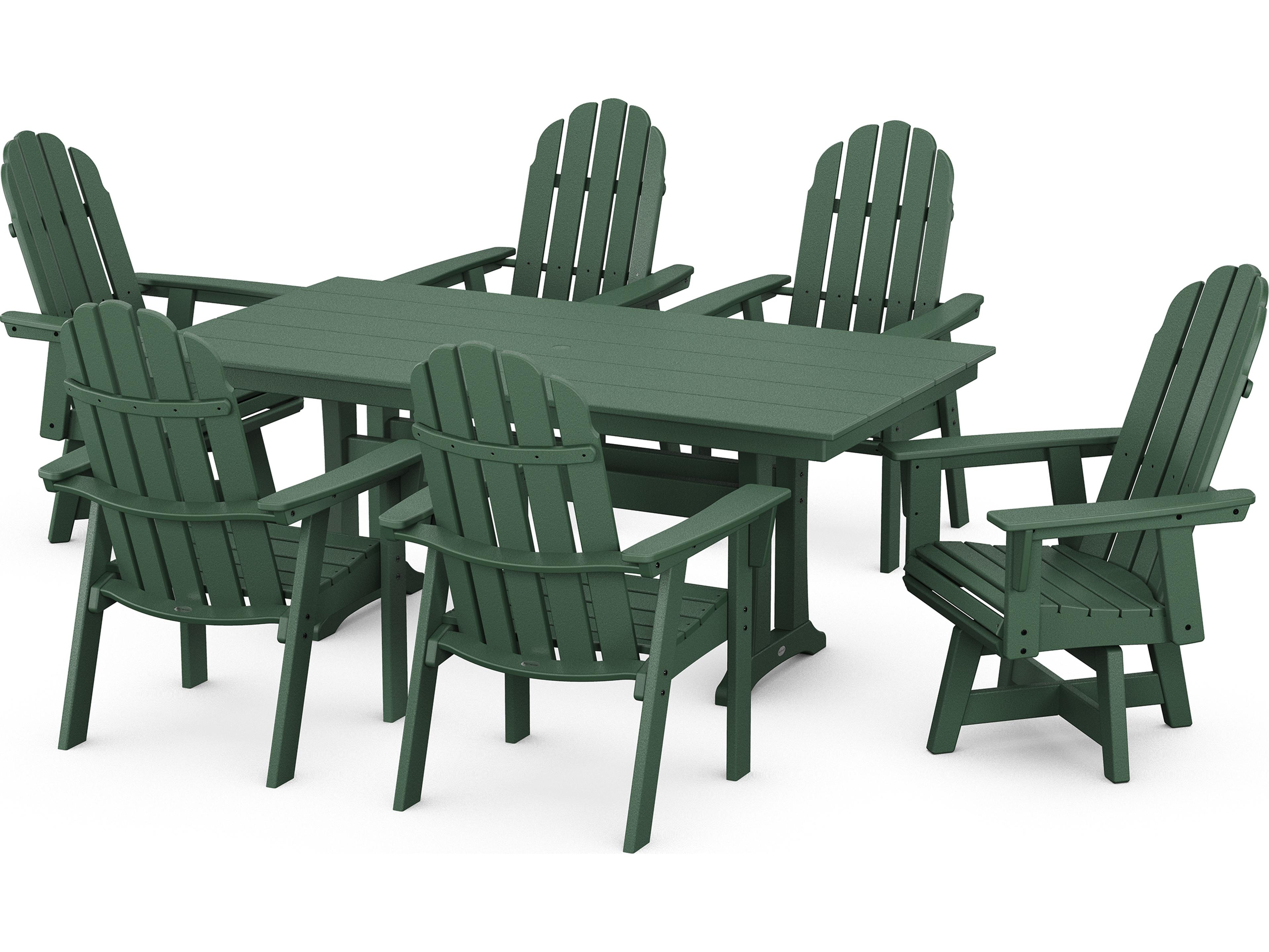 POLYWOOD® Vineyard Recycled Plastic 7 Piece Patio Dining Set