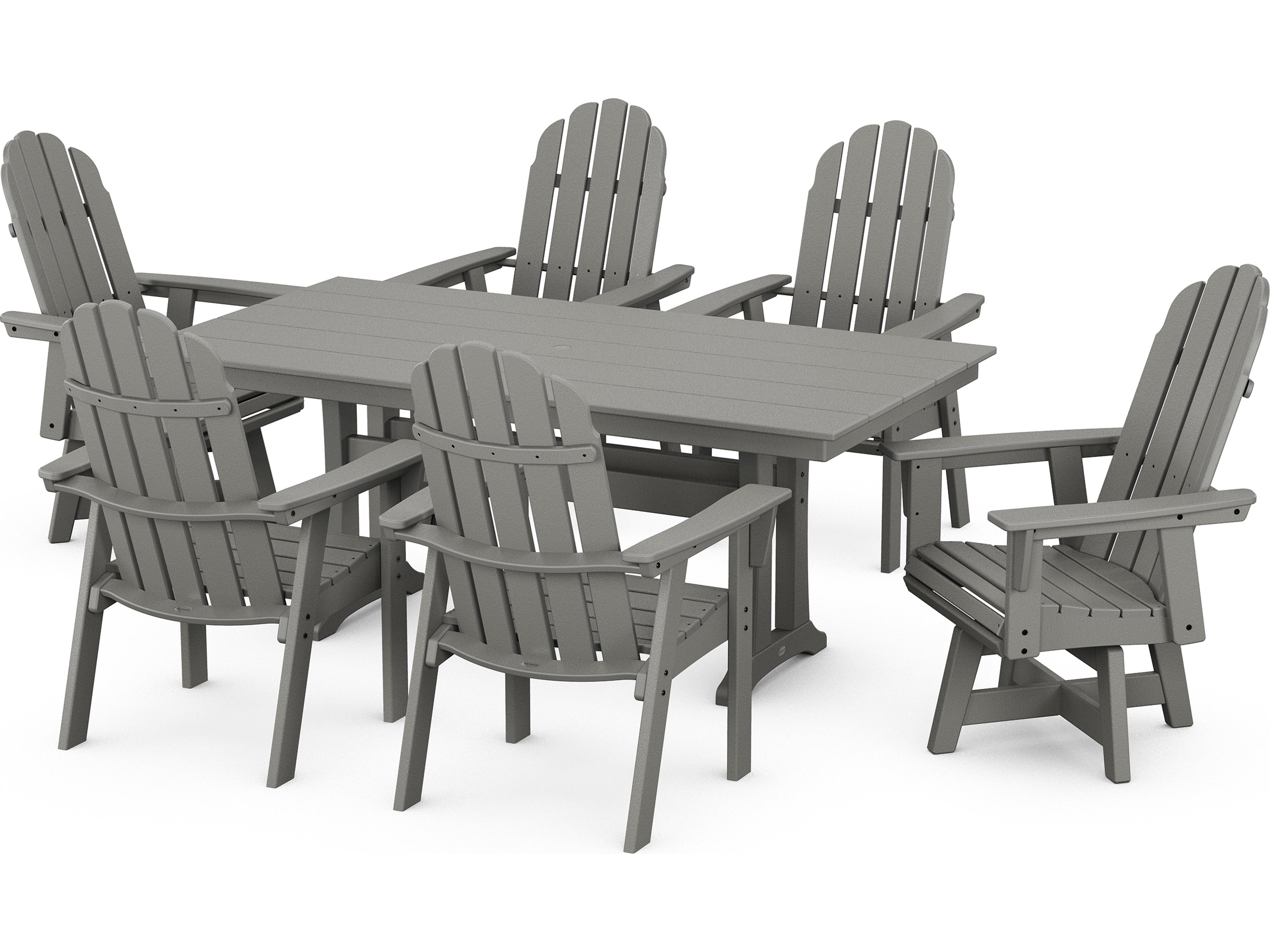 POLYWOOD® Vineyard Recycled Plastic 7 Piece Patio Dining Set