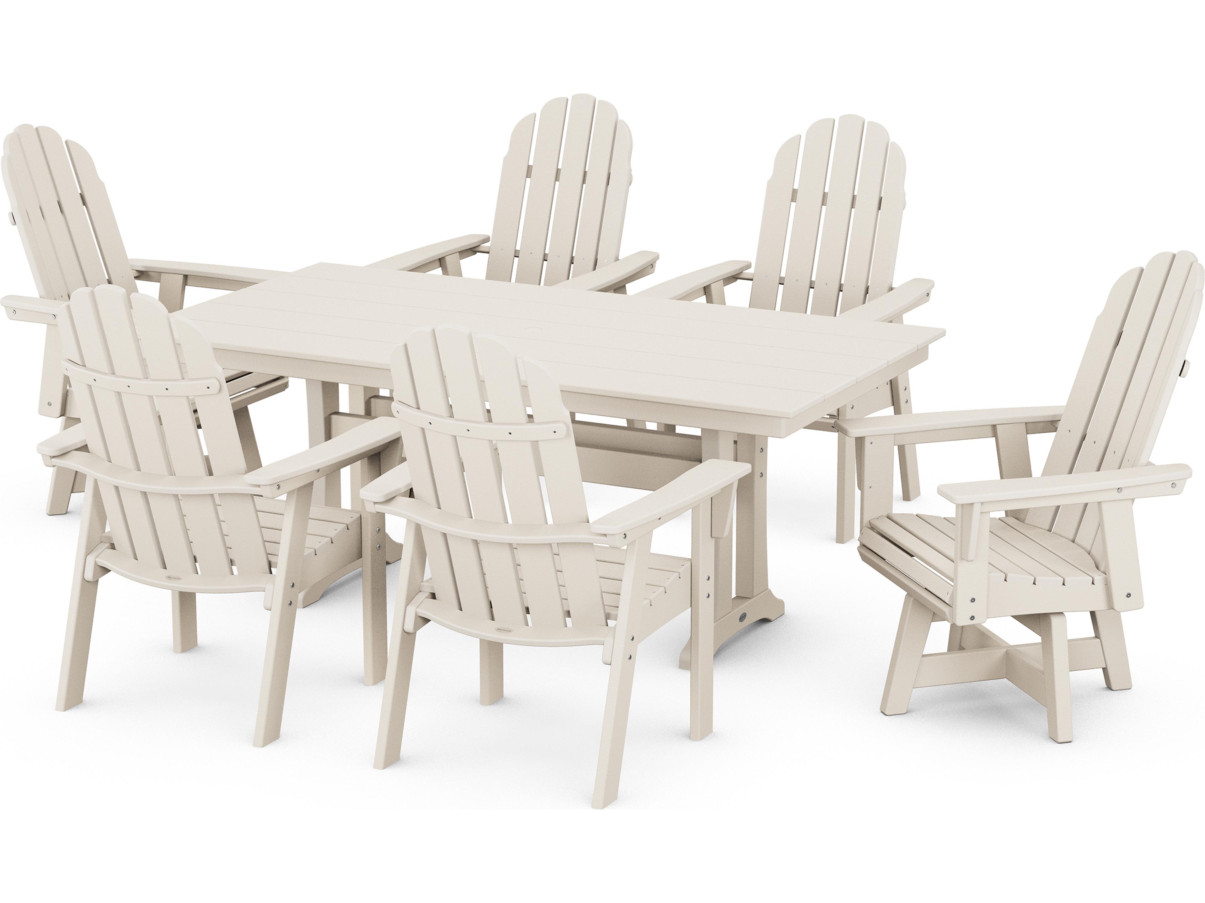 POLYWOOD® Vineyard Recycled Plastic 7 Piece Patio Dining Set