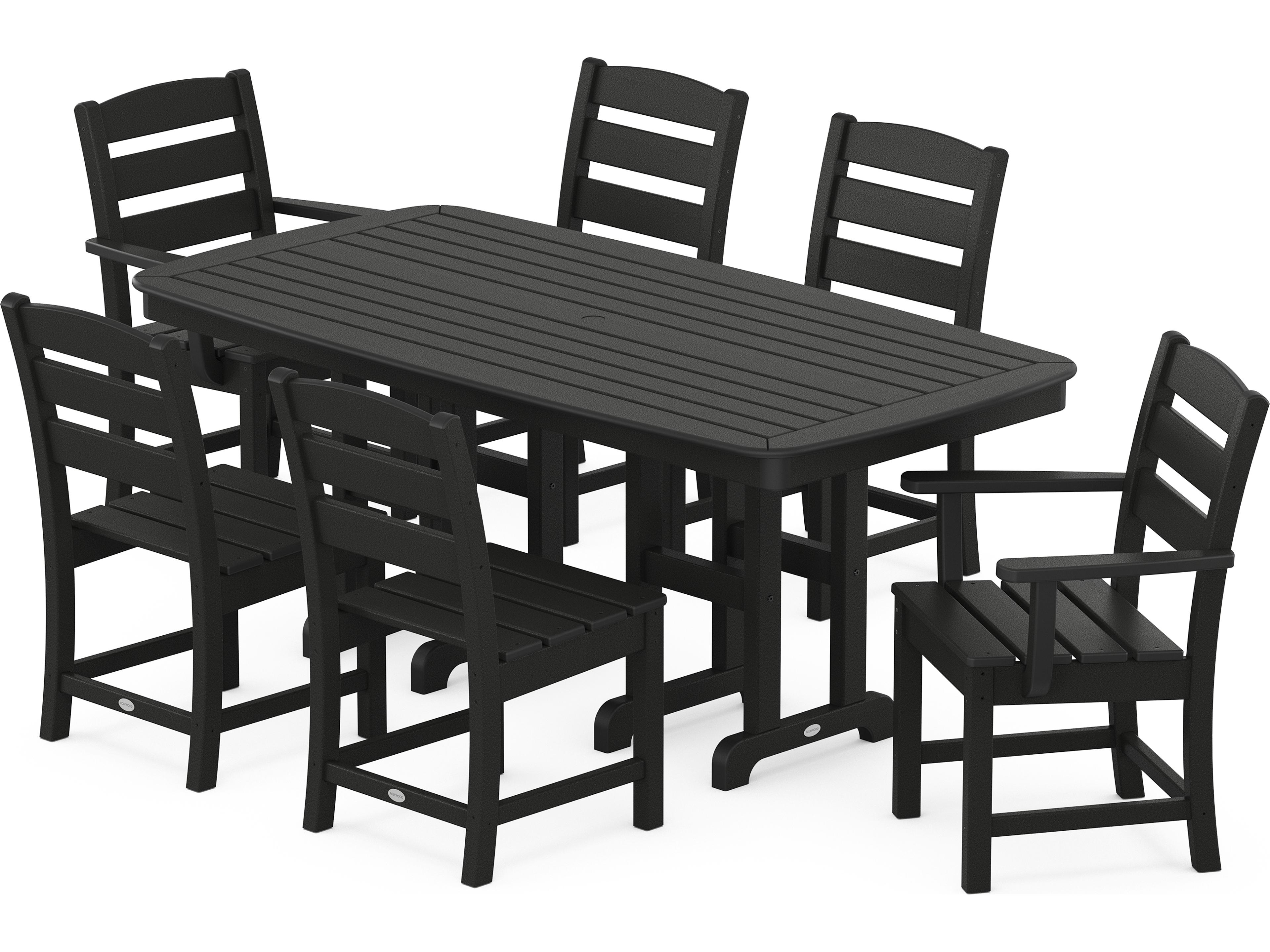 POLYWOOD® Lakeside Recycled Plastic 7 Piece Outdoor Dining Set