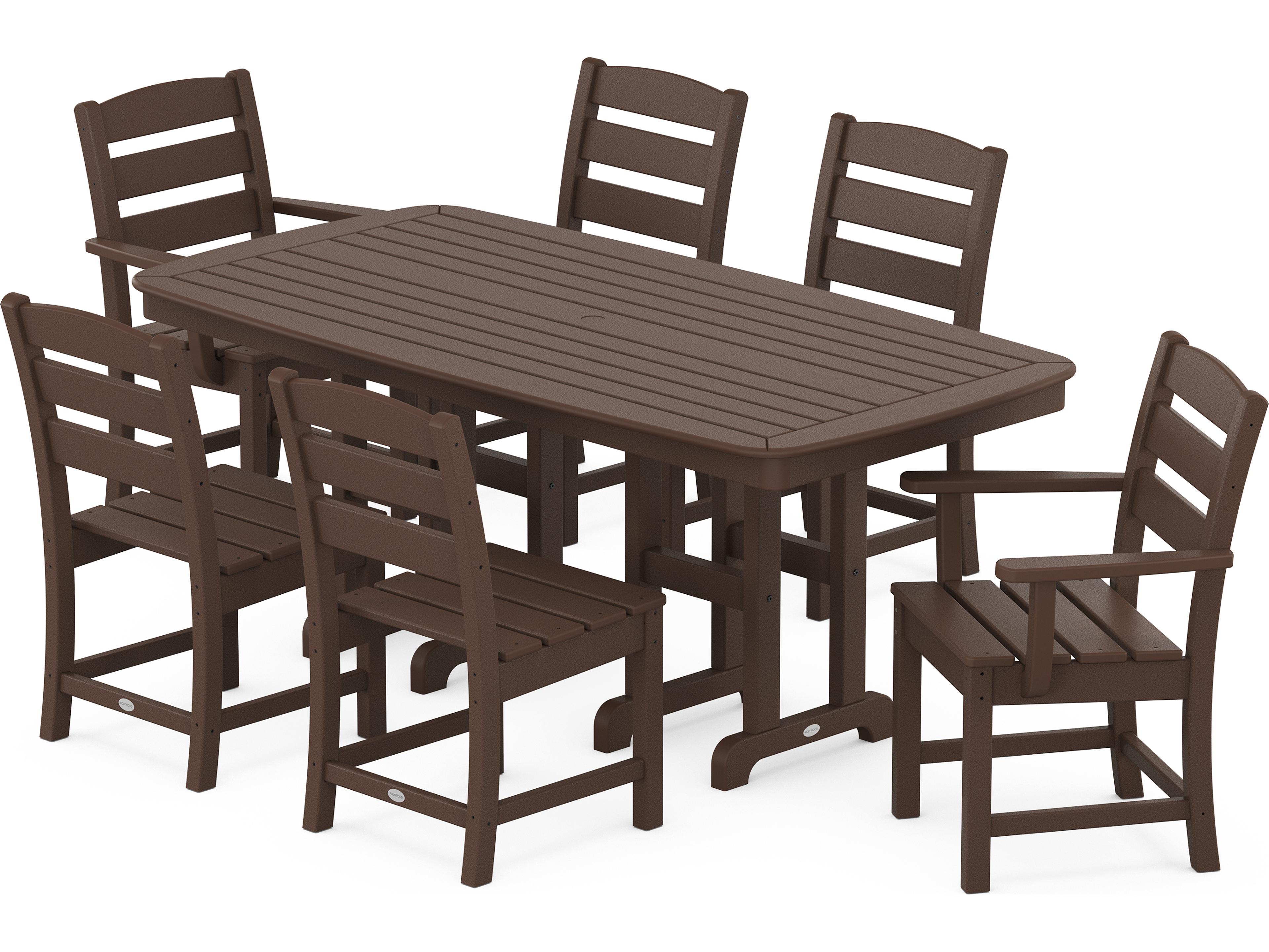 Lakeside Recycled Plastic 7 Piece Outdoor Dining Set