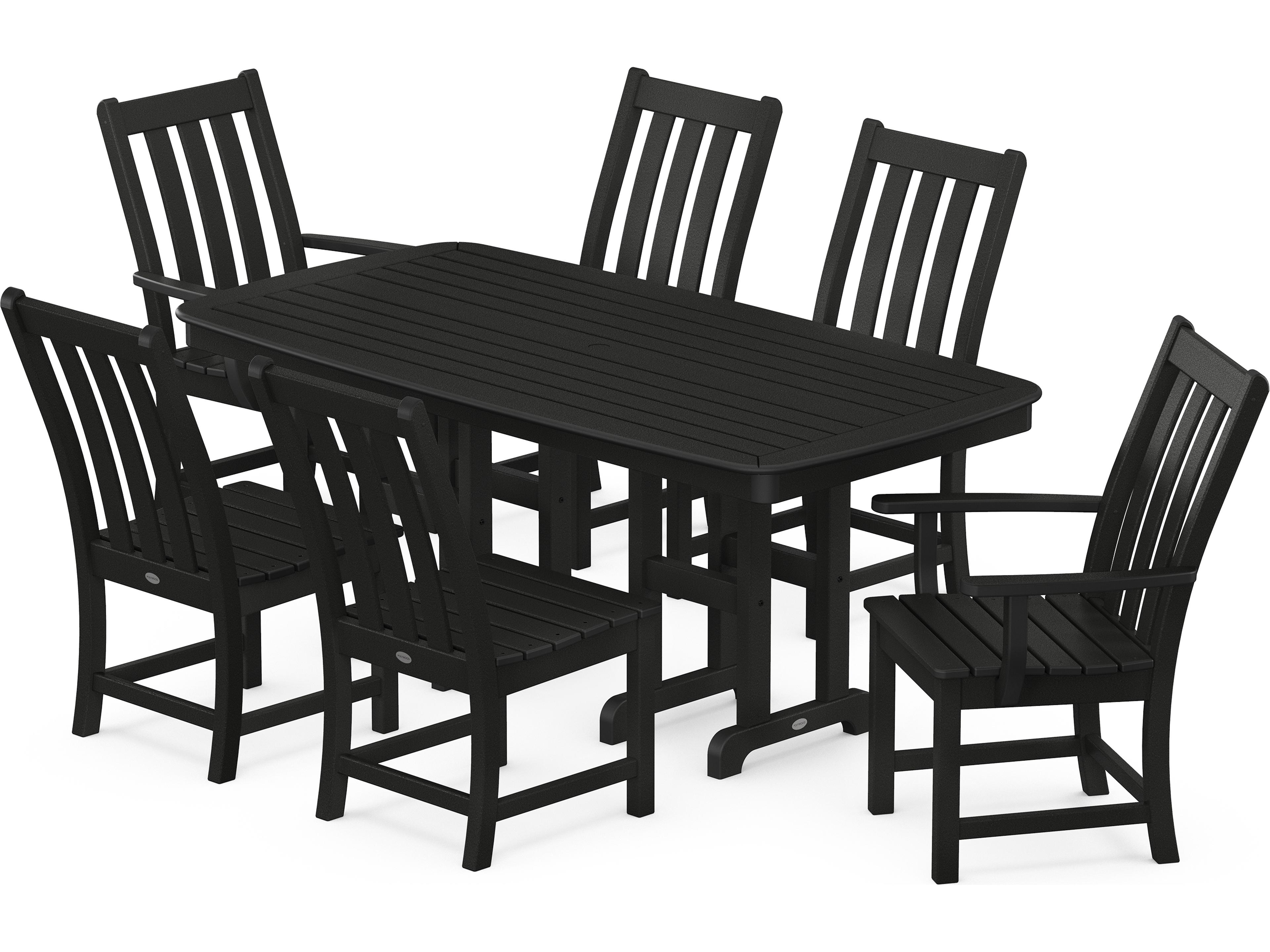 POLYWOOD® Vineyard Recycled Plastic 7 Piece Outdoor Patio Dining Set
