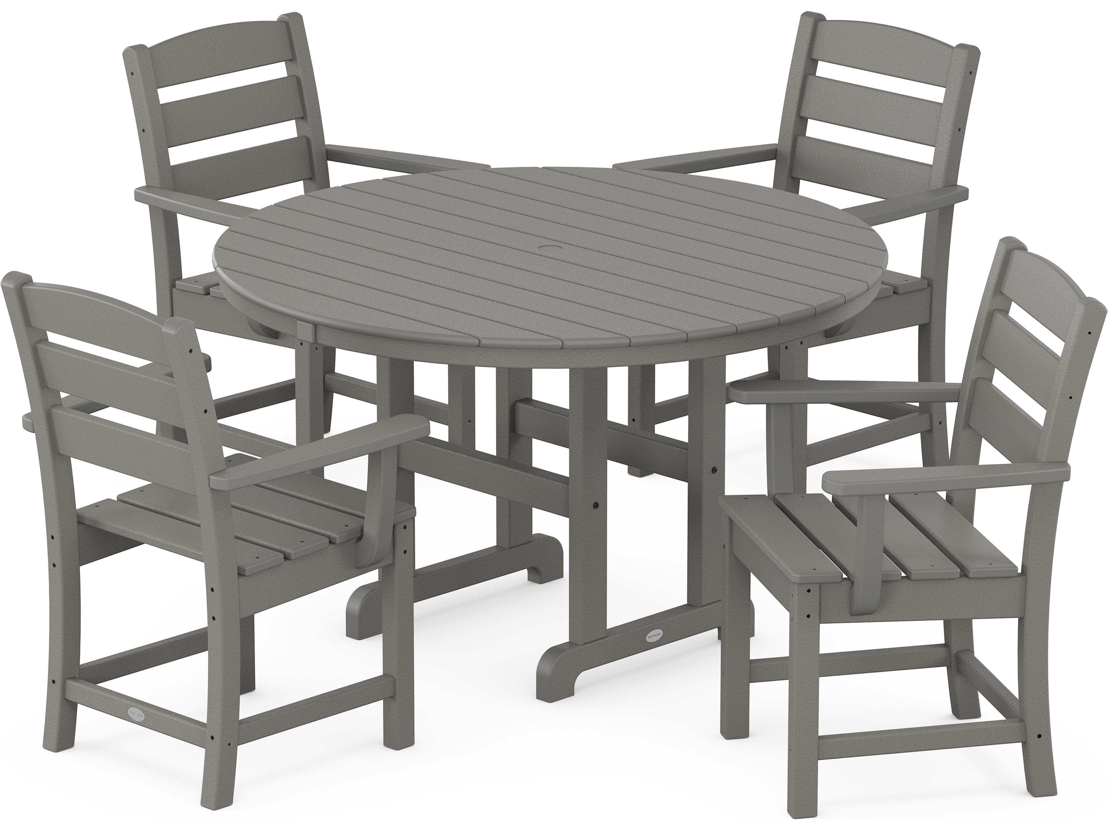 POLYWOOD® Lakeside Recycled Plastic 5 Piece Outdoor Dining Set