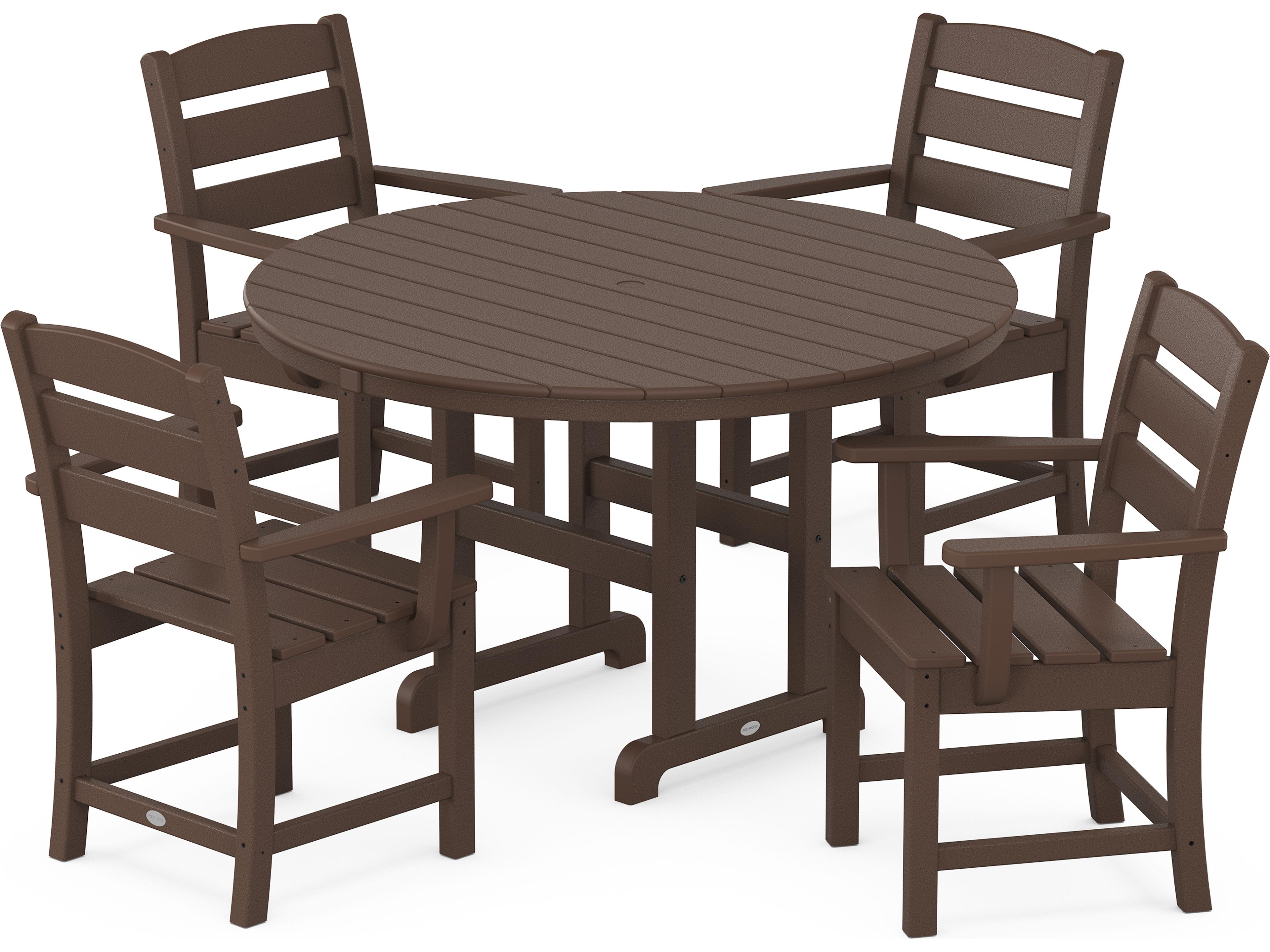 POLYWOOD® Lakeside Recycled Plastic 5 Piece Outdoor Dining Set