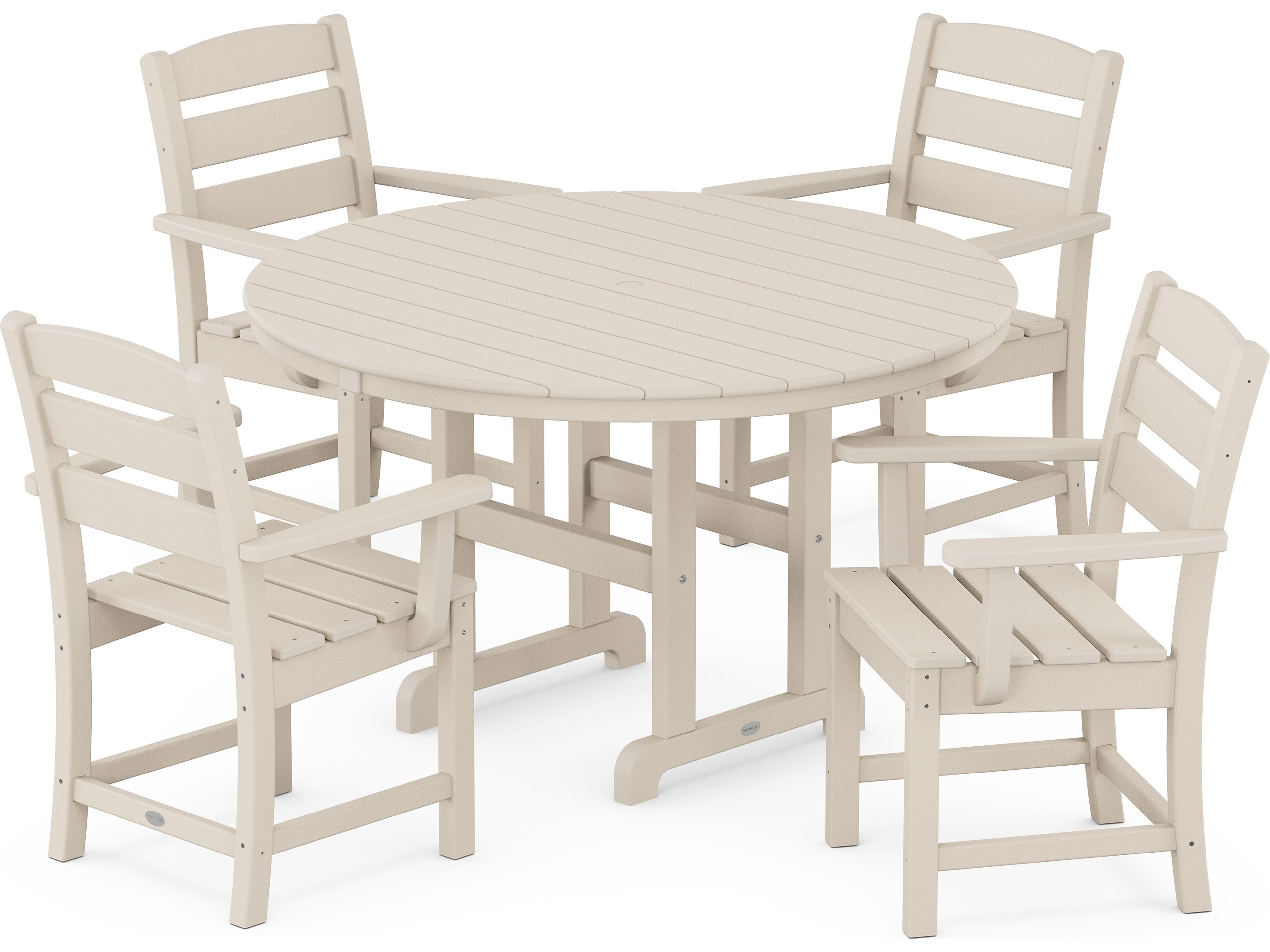 POLYWOOD® Lakeside Recycled Plastic 5 Piece Outdoor Dining Set