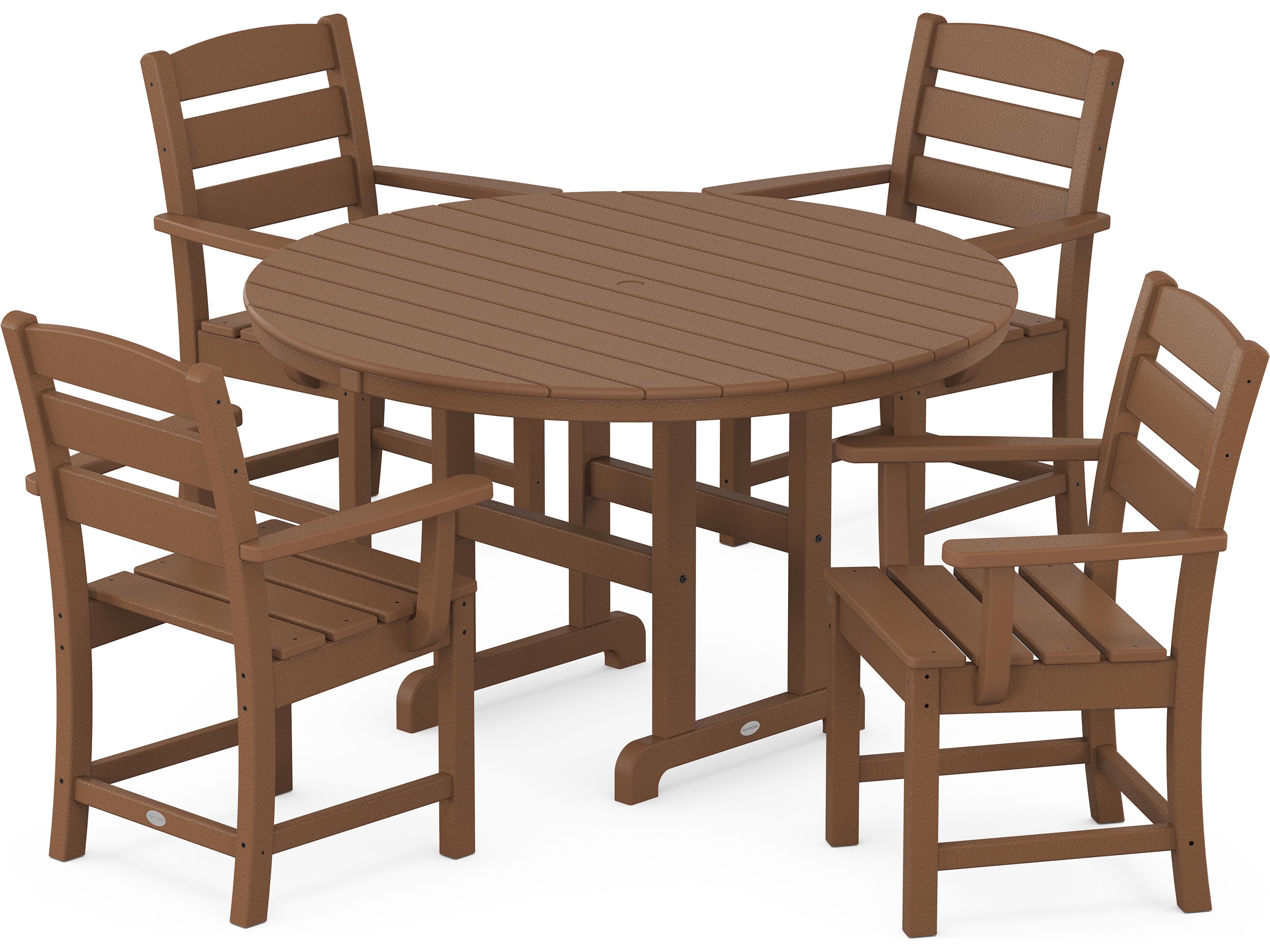 POLYWOOD® Lakeside Recycled Plastic 5 Piece Outdoor Dining Set