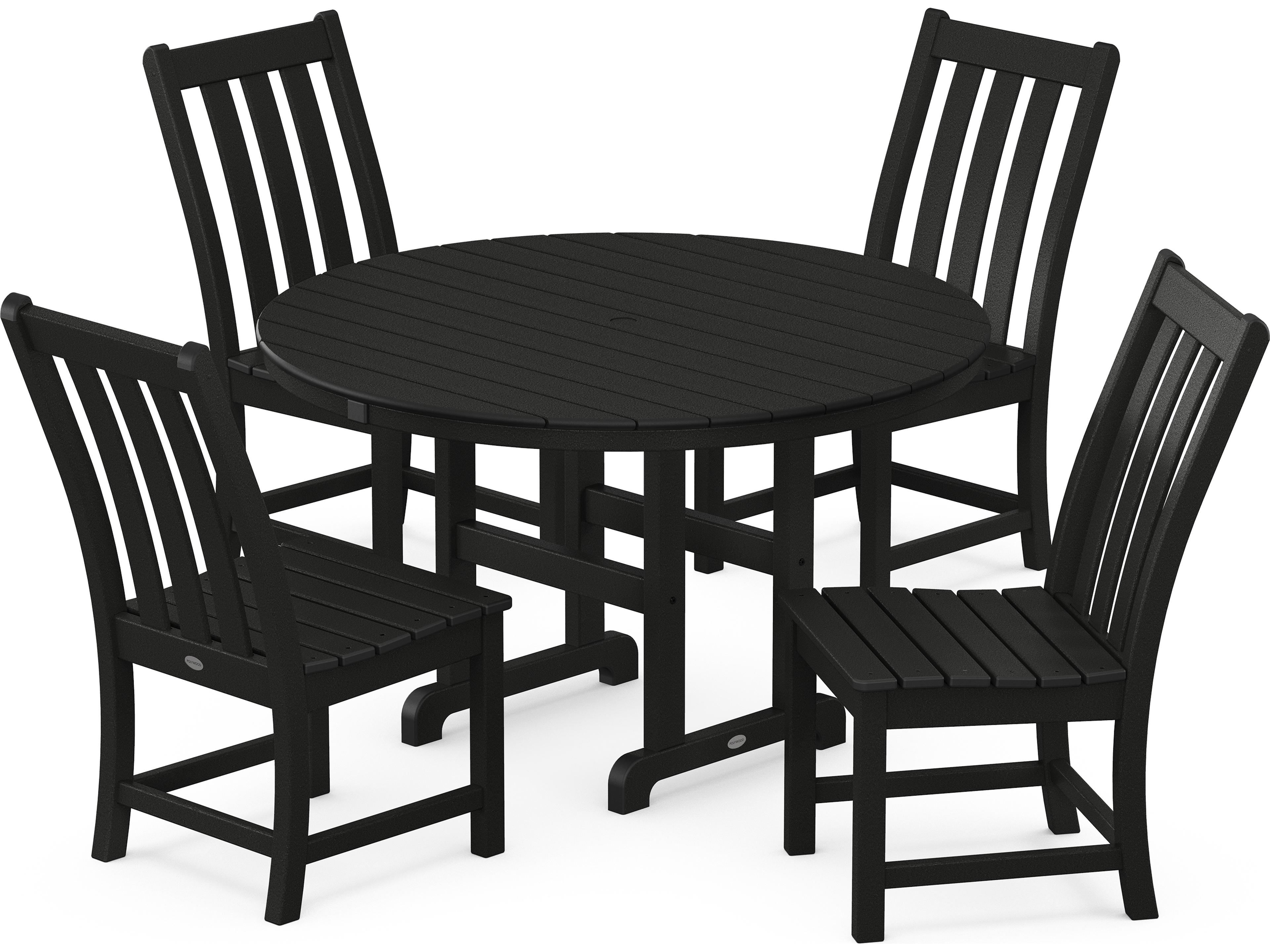 POLYWOOD® Vineyard Recycled Plastic 5 Piece Outdoor Patio Dining Set