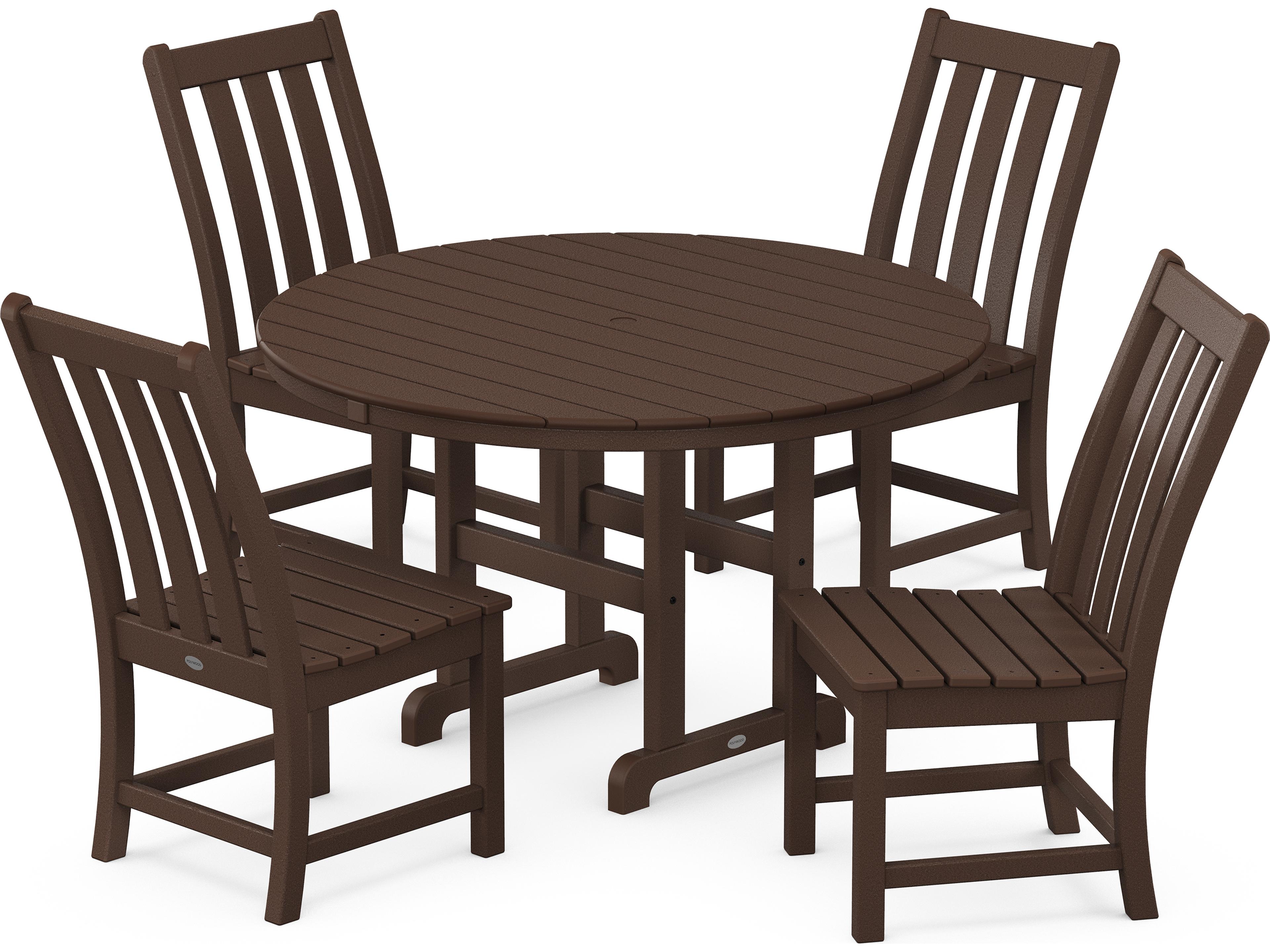 POLYWOOD® Vineyard Recycled Plastic 5 Piece Outdoor Patio Dining Set