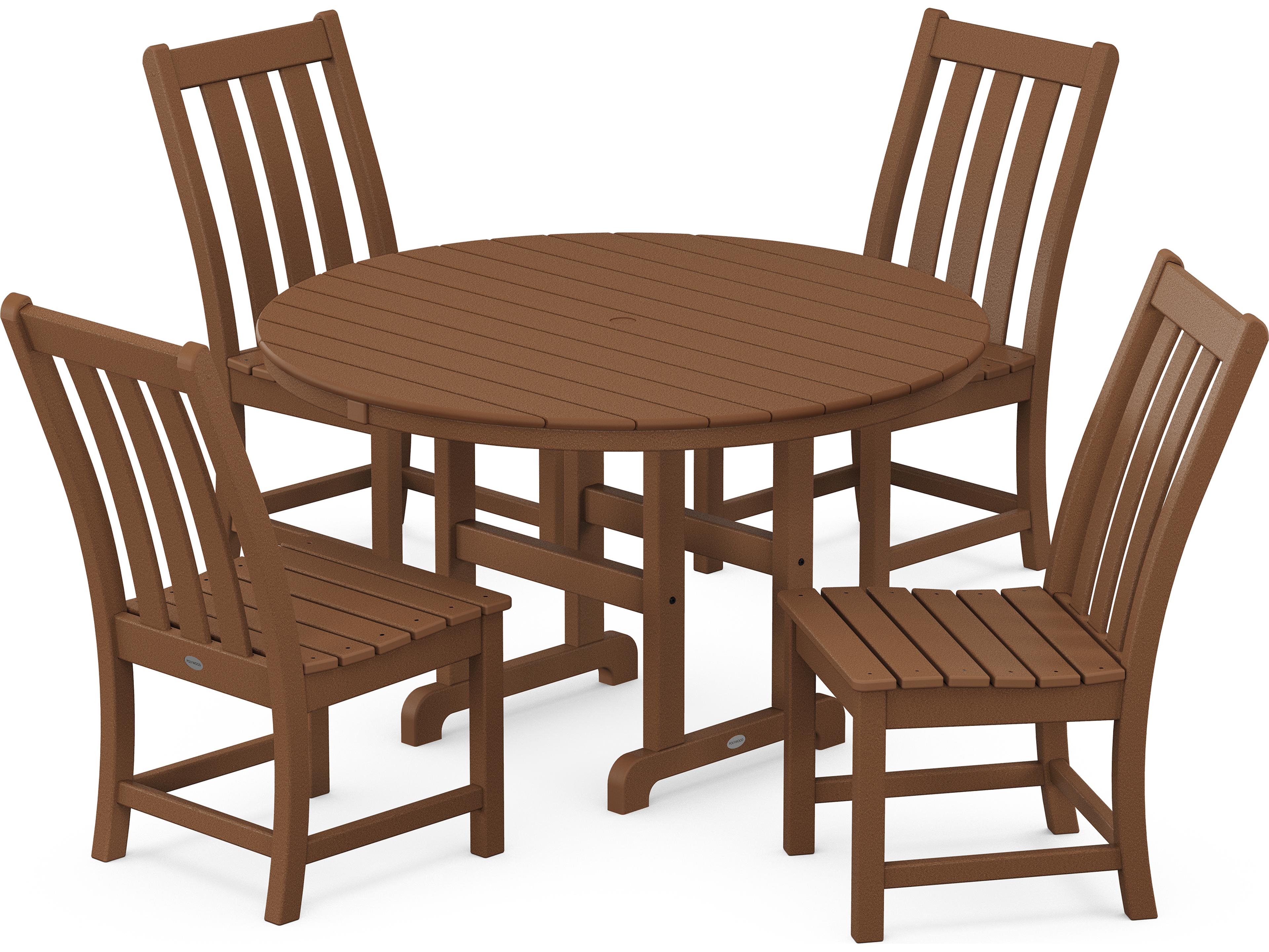 POLYWOOD® Vineyard Recycled Plastic 5 Piece Outdoor Patio Dining Set