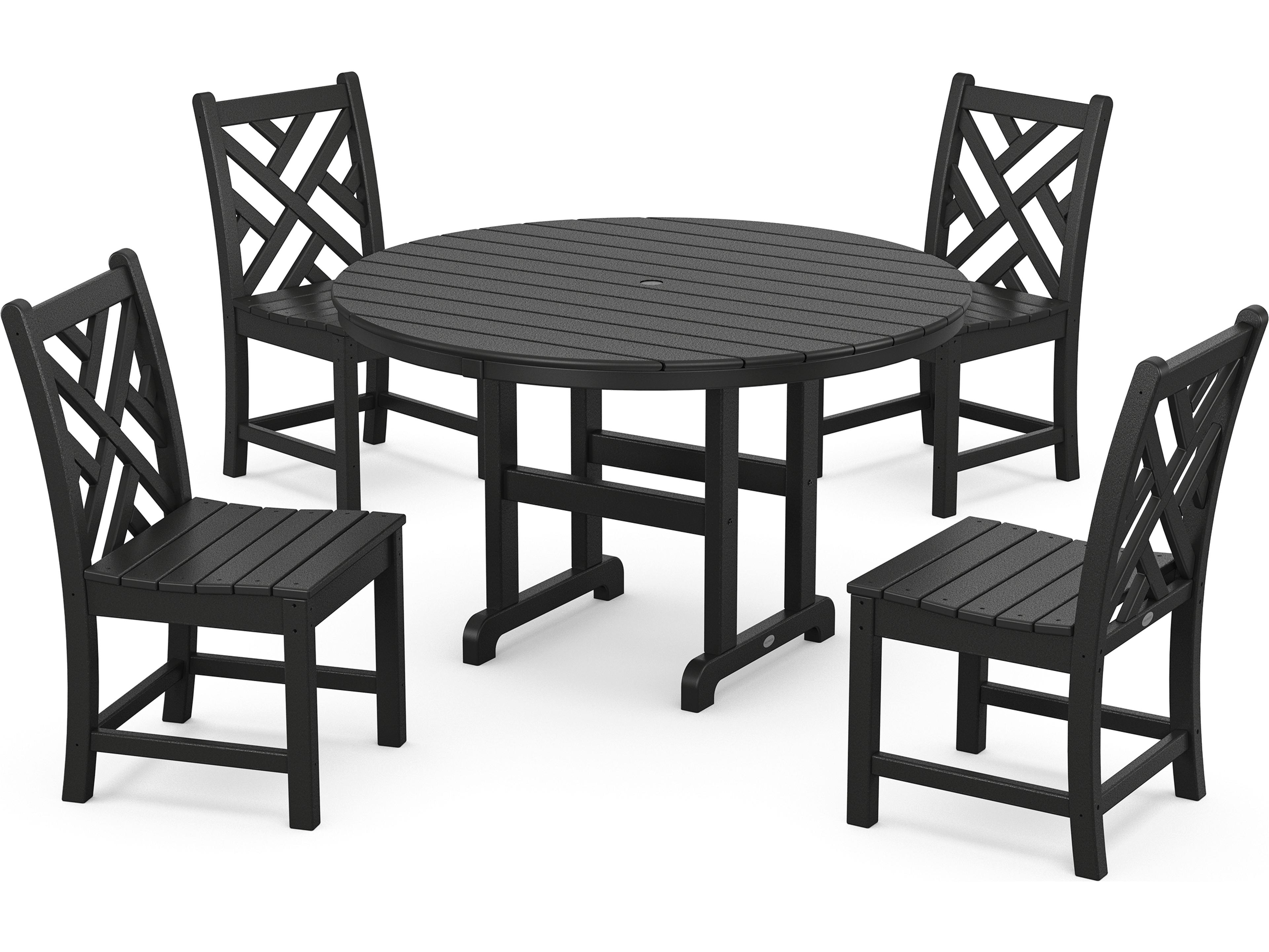 Chippendale Recycled Plastic 5 Piece Patio Dining Set
