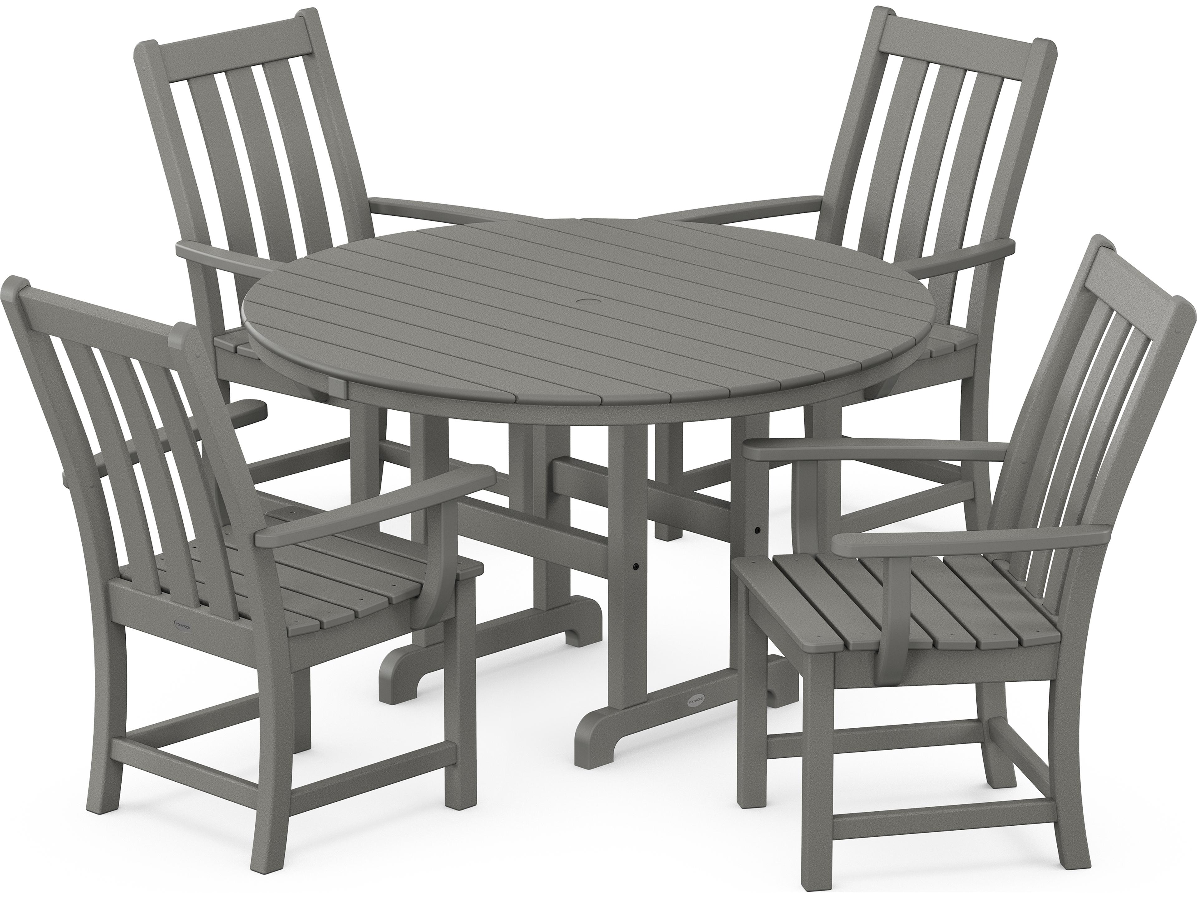 POLYWOOD® Vineyard Recycled Plastic 5 Piece Outdoor Dining Set
