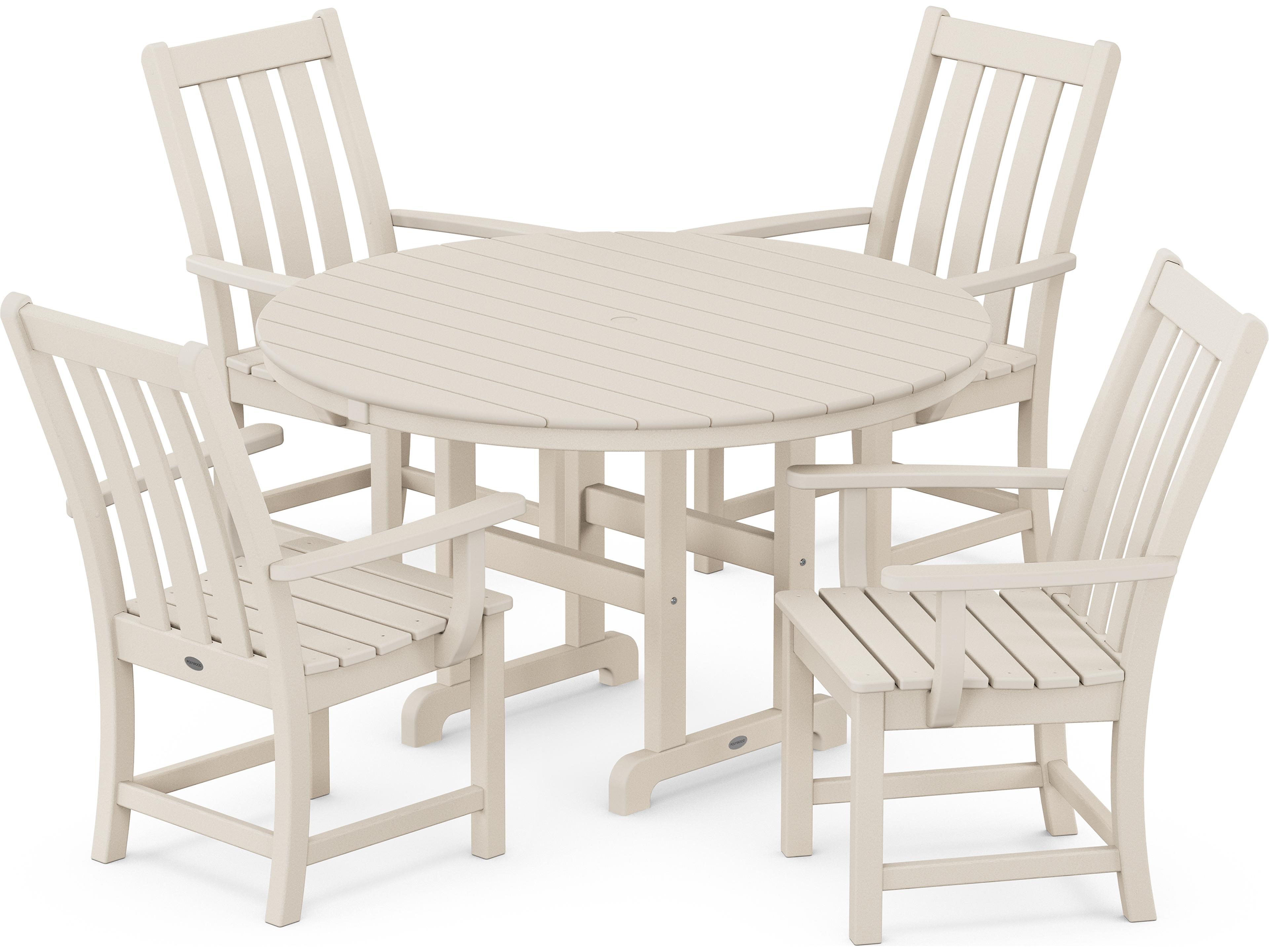 POLYWOOD® Vineyard Recycled Plastic 5 Piece Outdoor Dining Set
