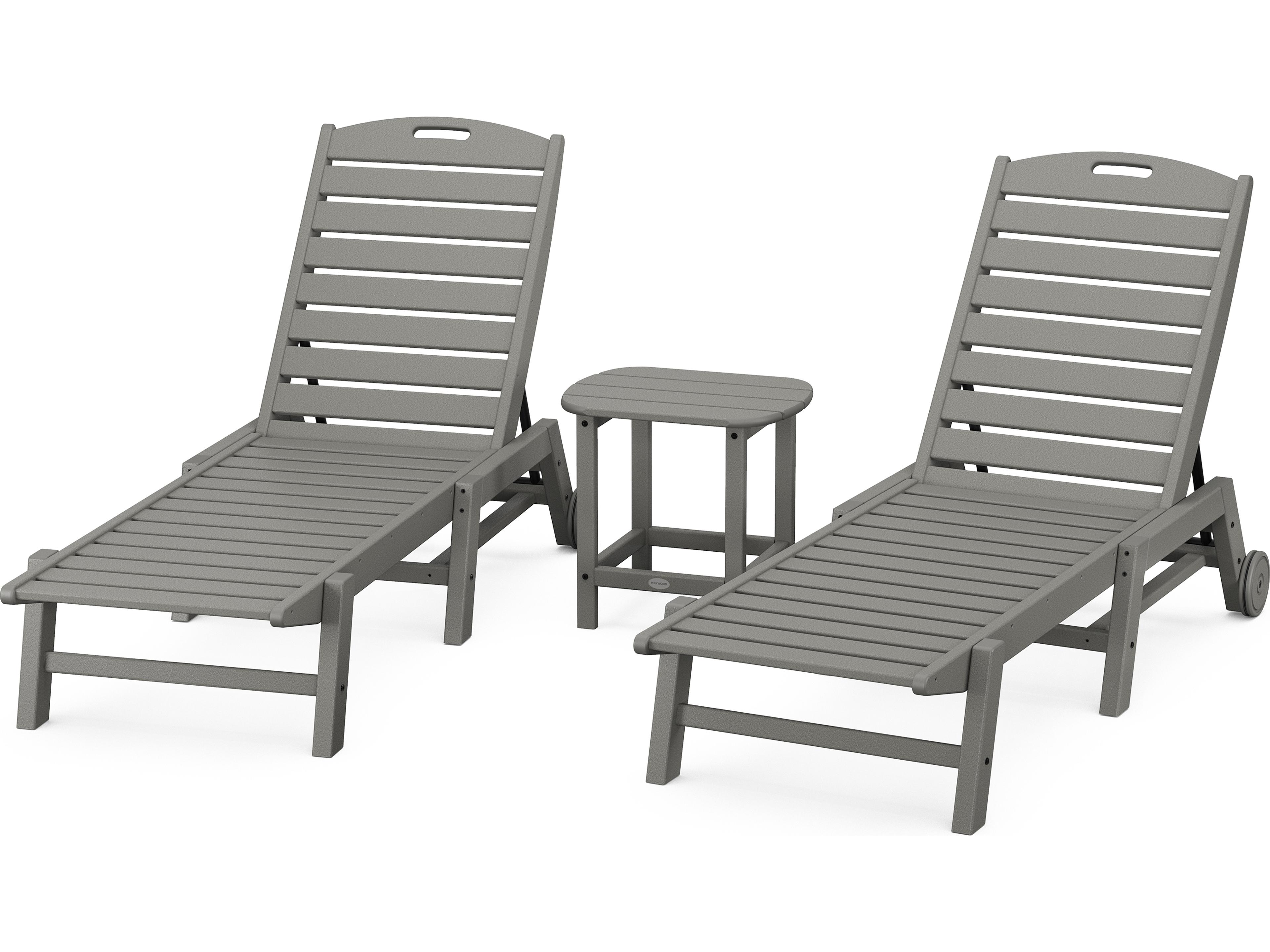 Nautical Recycled Plastic 3 Piece Outdoor Lounge Set
