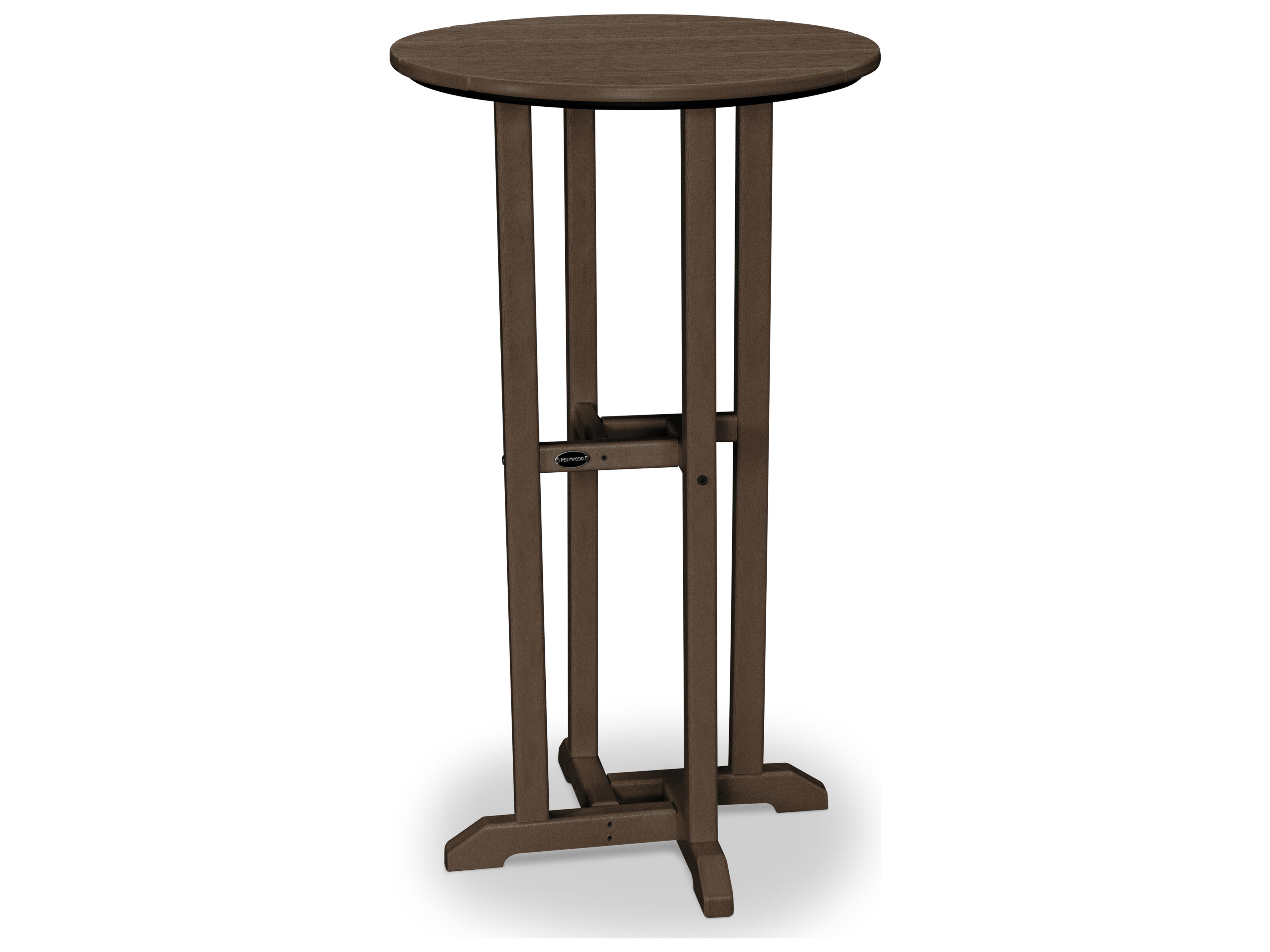 POLYWOOD® Traditional Recycled Plastic Round Patio Bar Height Table