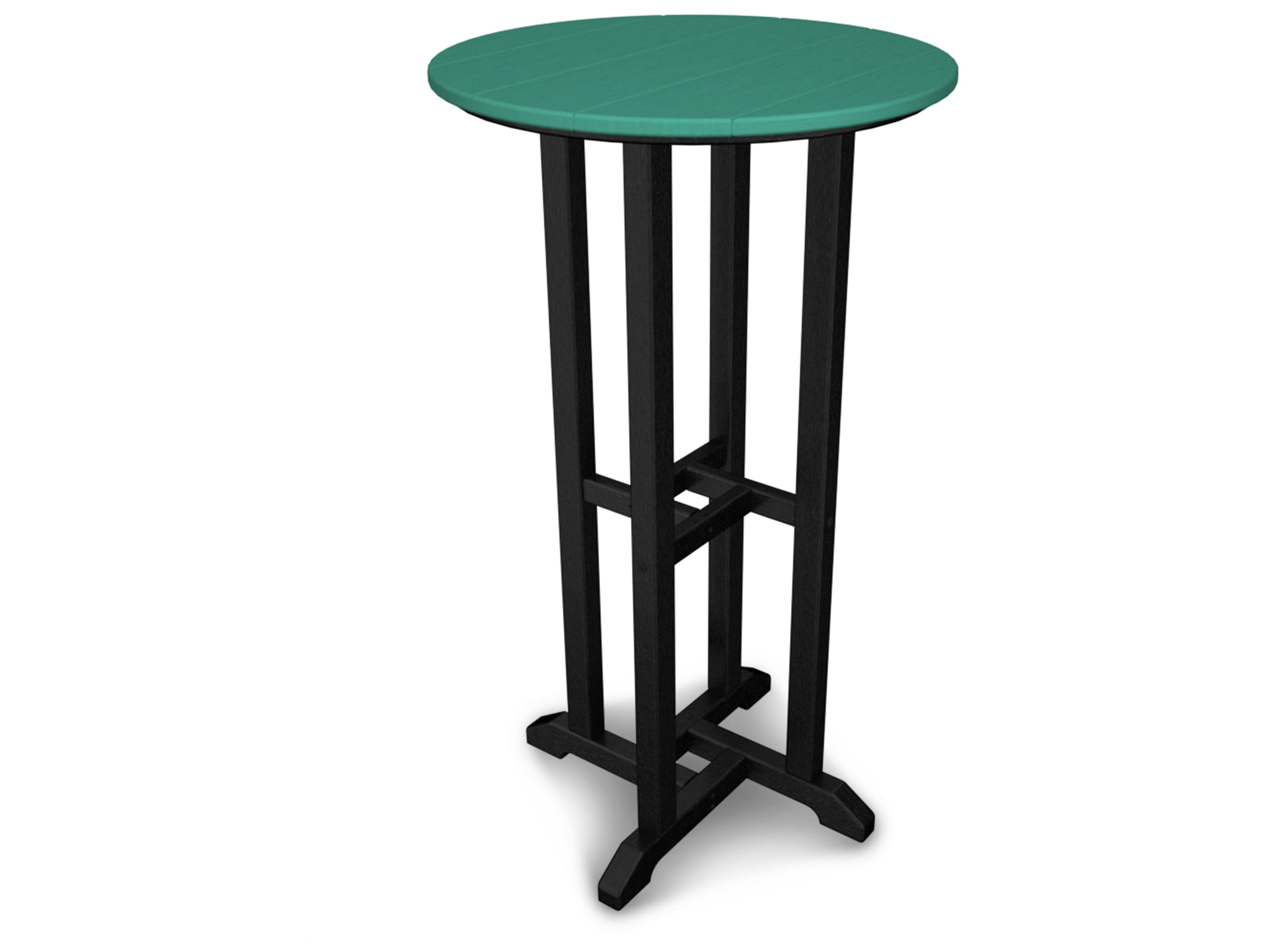 Contempo Recycled Plastic Round Outdoor Bar Height Table