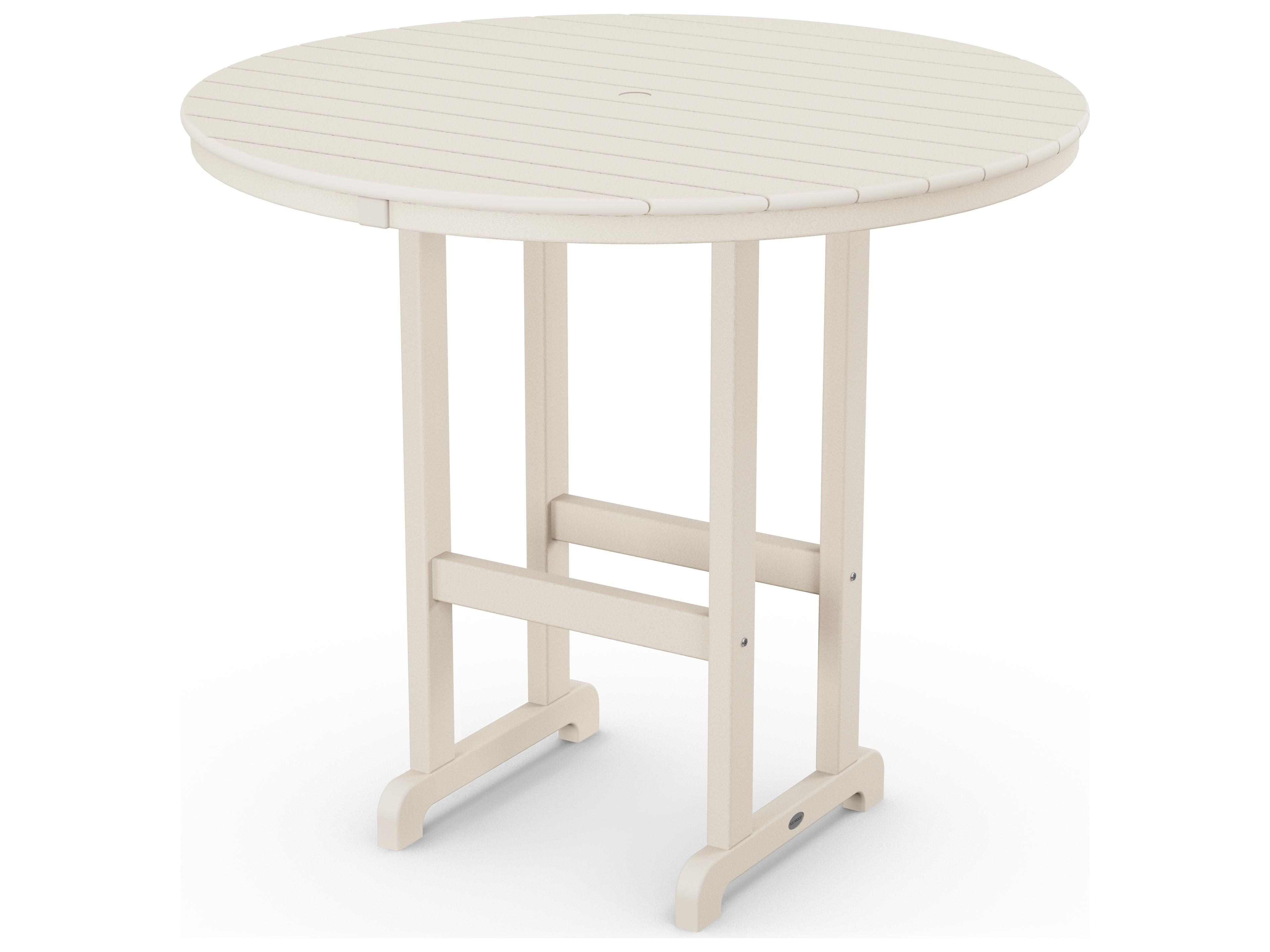 POLYWOOD® Traditional Recycled Plastic Round Patio Bar Height Table