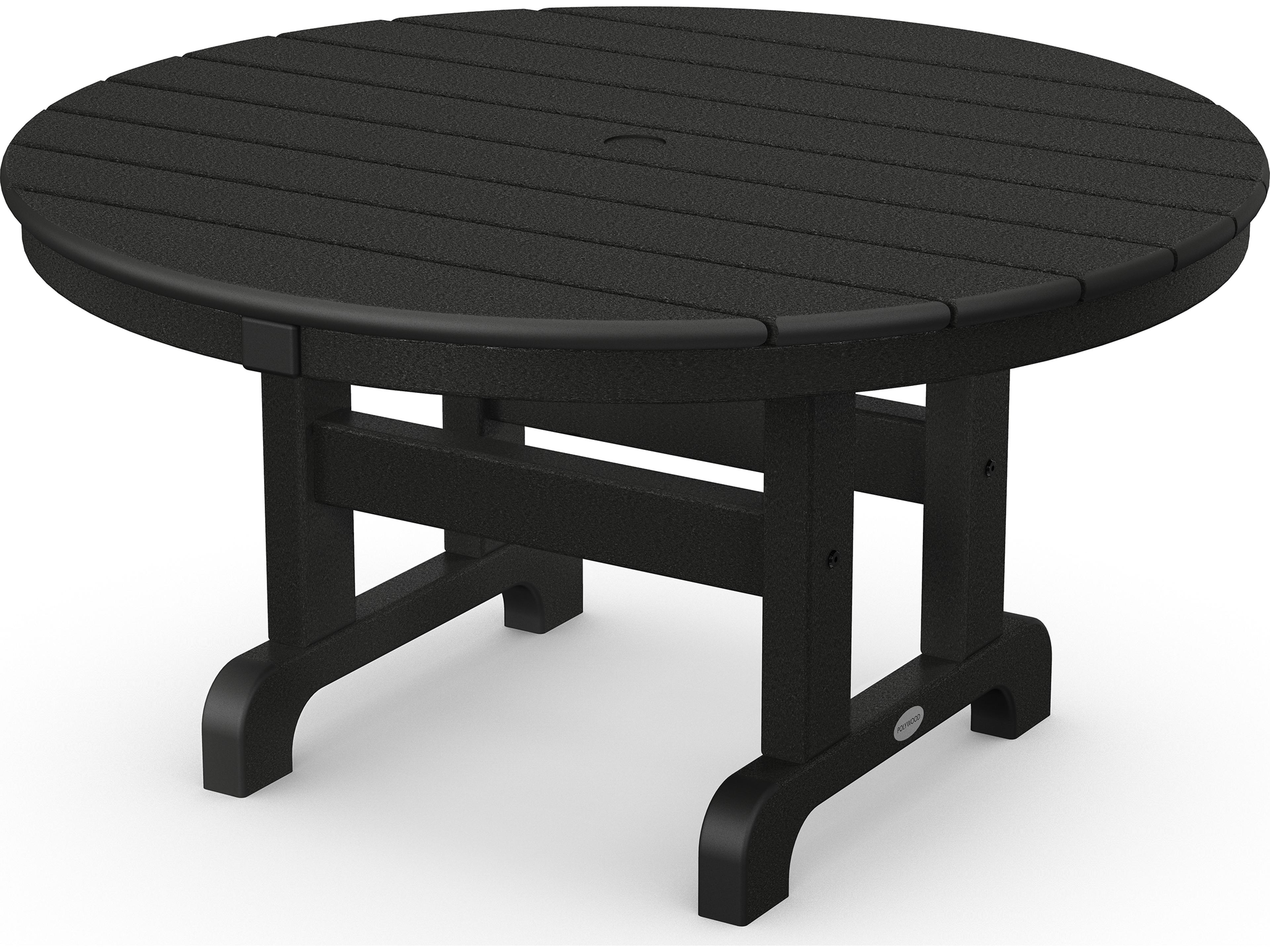 Traditional Recycled Plastic Round Outdoor Patio Chat Table