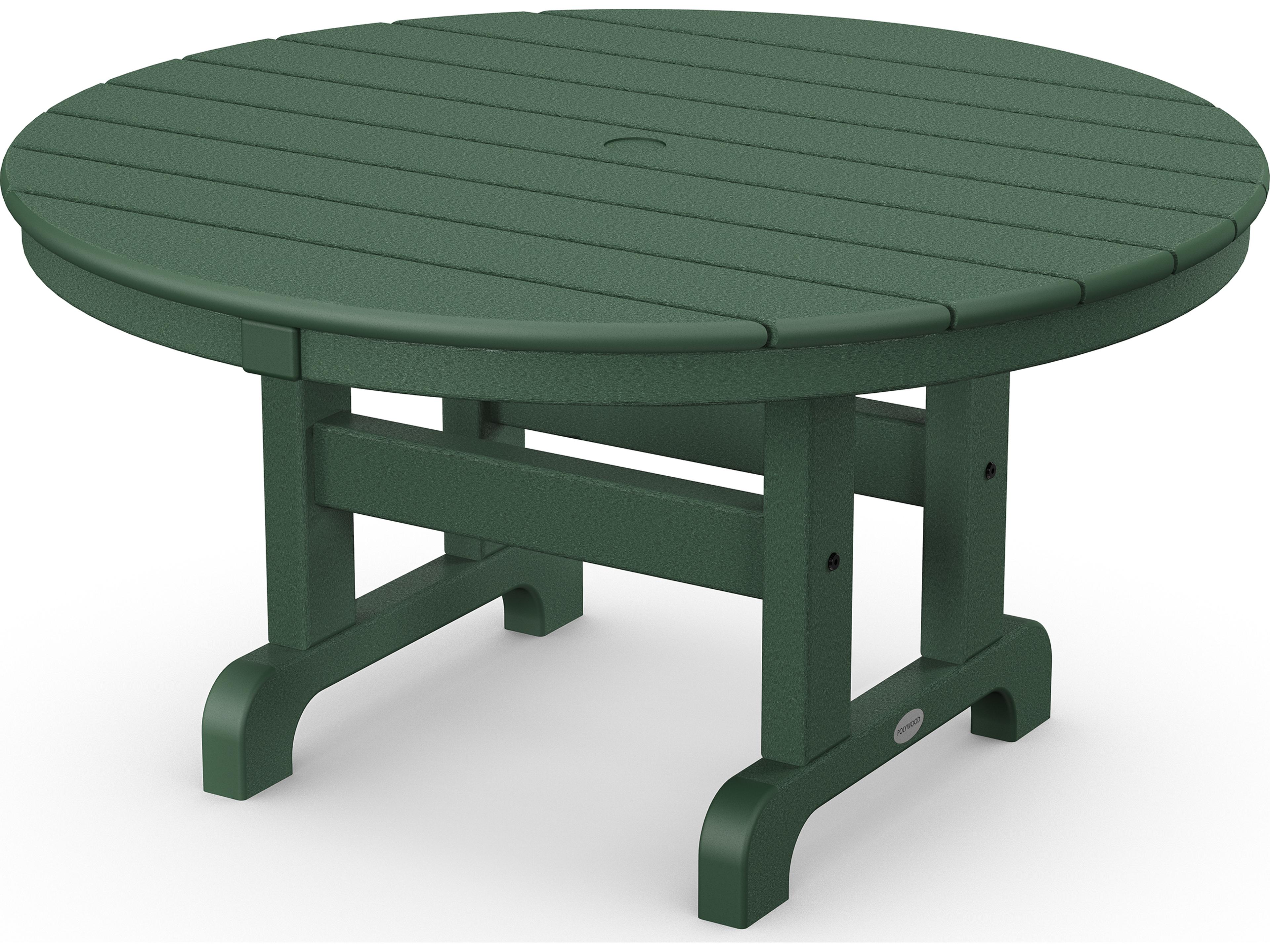 POLYWOOD® Traditional Recycled Plastic Round Outdoor Patio Chat Table