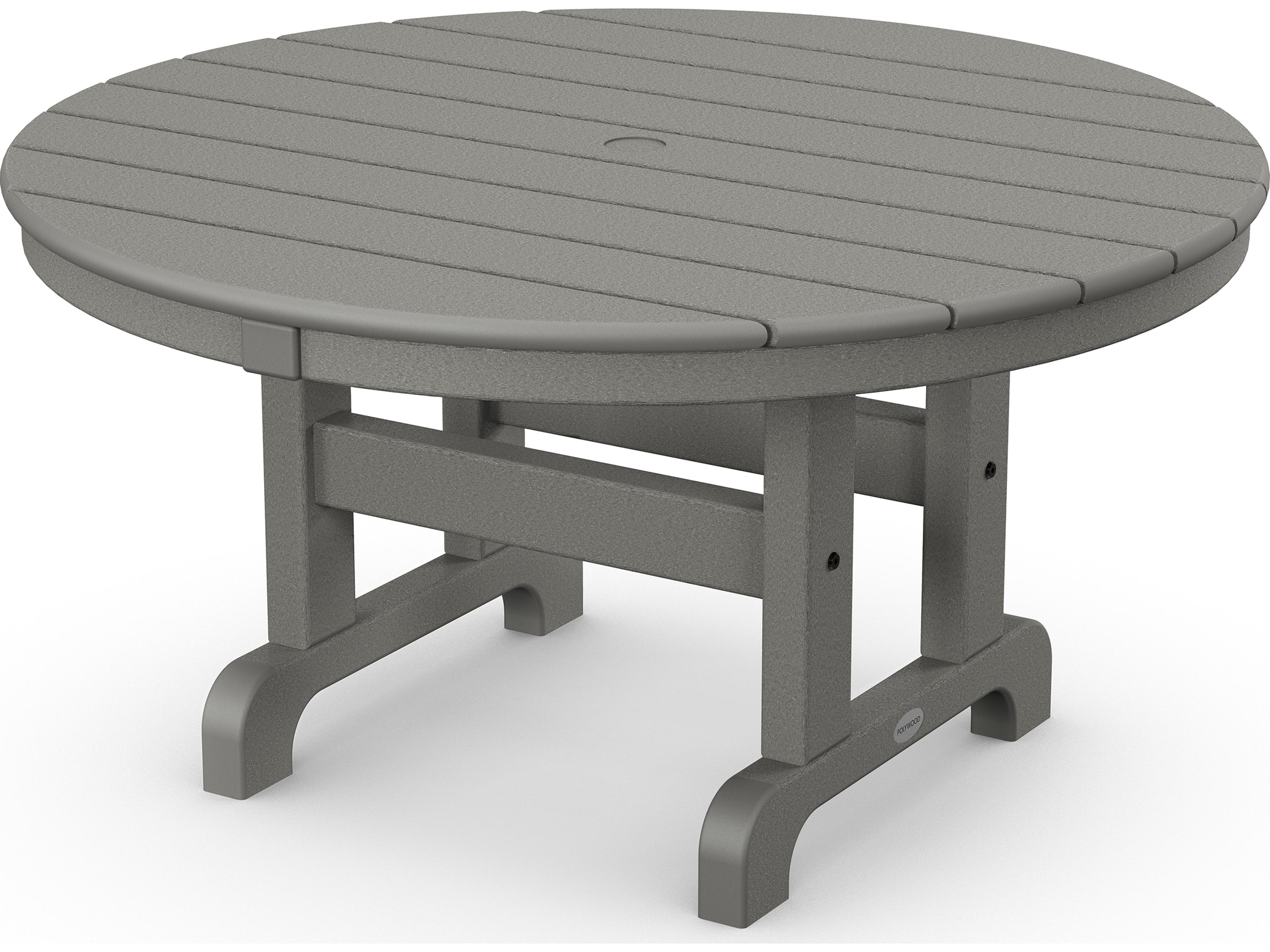 POLYWOOD® Traditional Recycled Plastic Round Outdoor Patio Chat Table