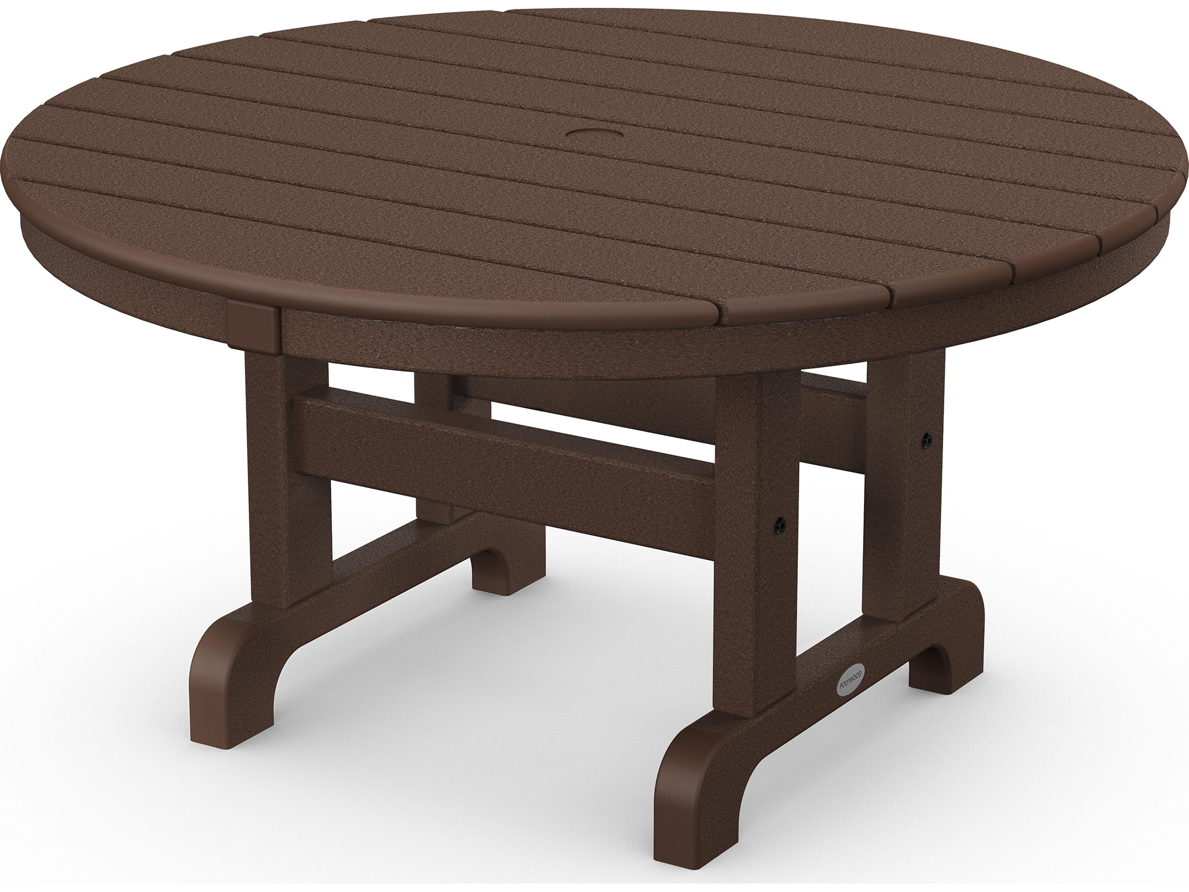 POLYWOOD® Traditional Recycled Plastic Round Outdoor Patio Chat Table
