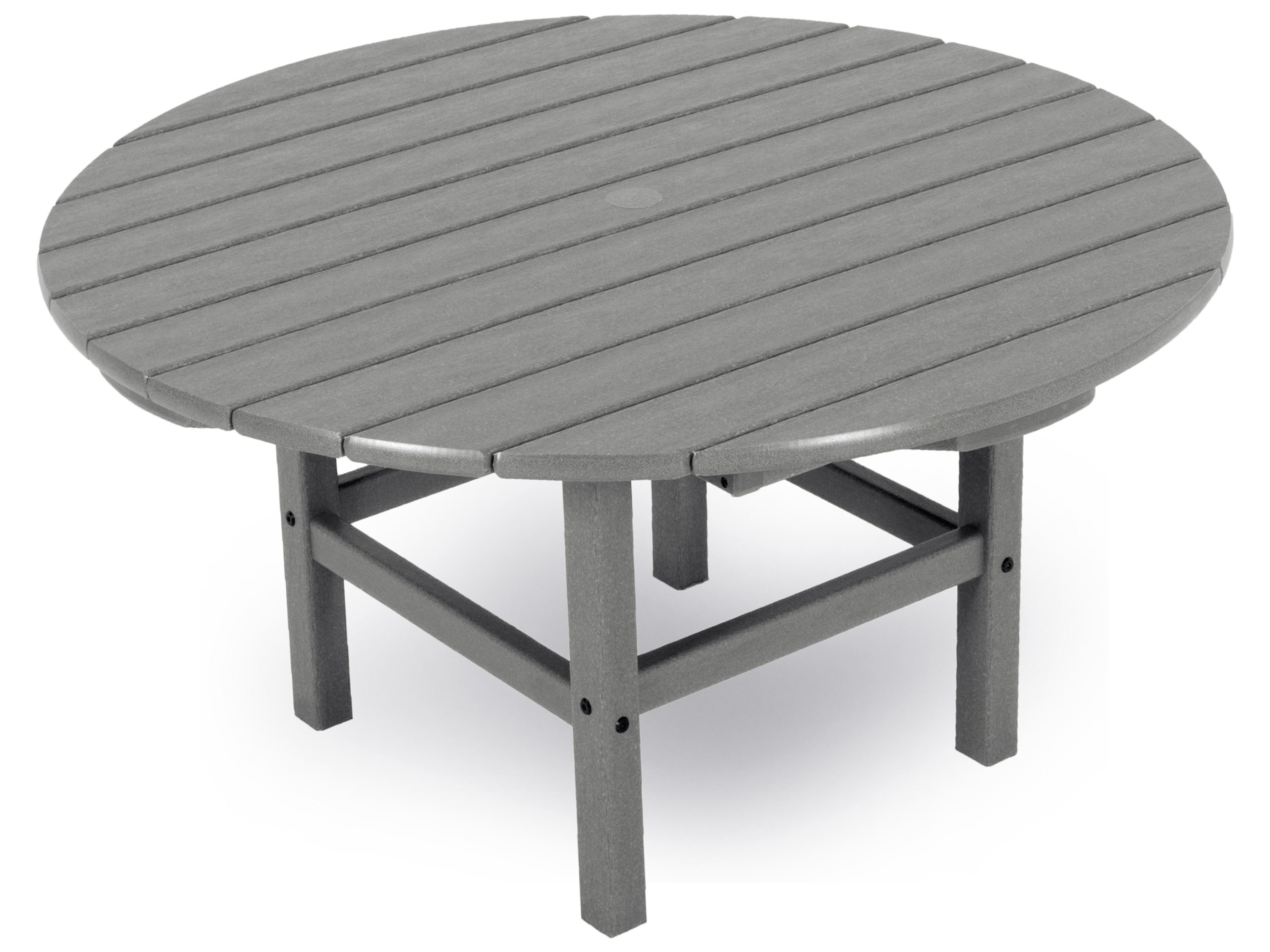 POLYWOOD® Traditional Recycled Plastic Round Outdoor Patio Conversation Table