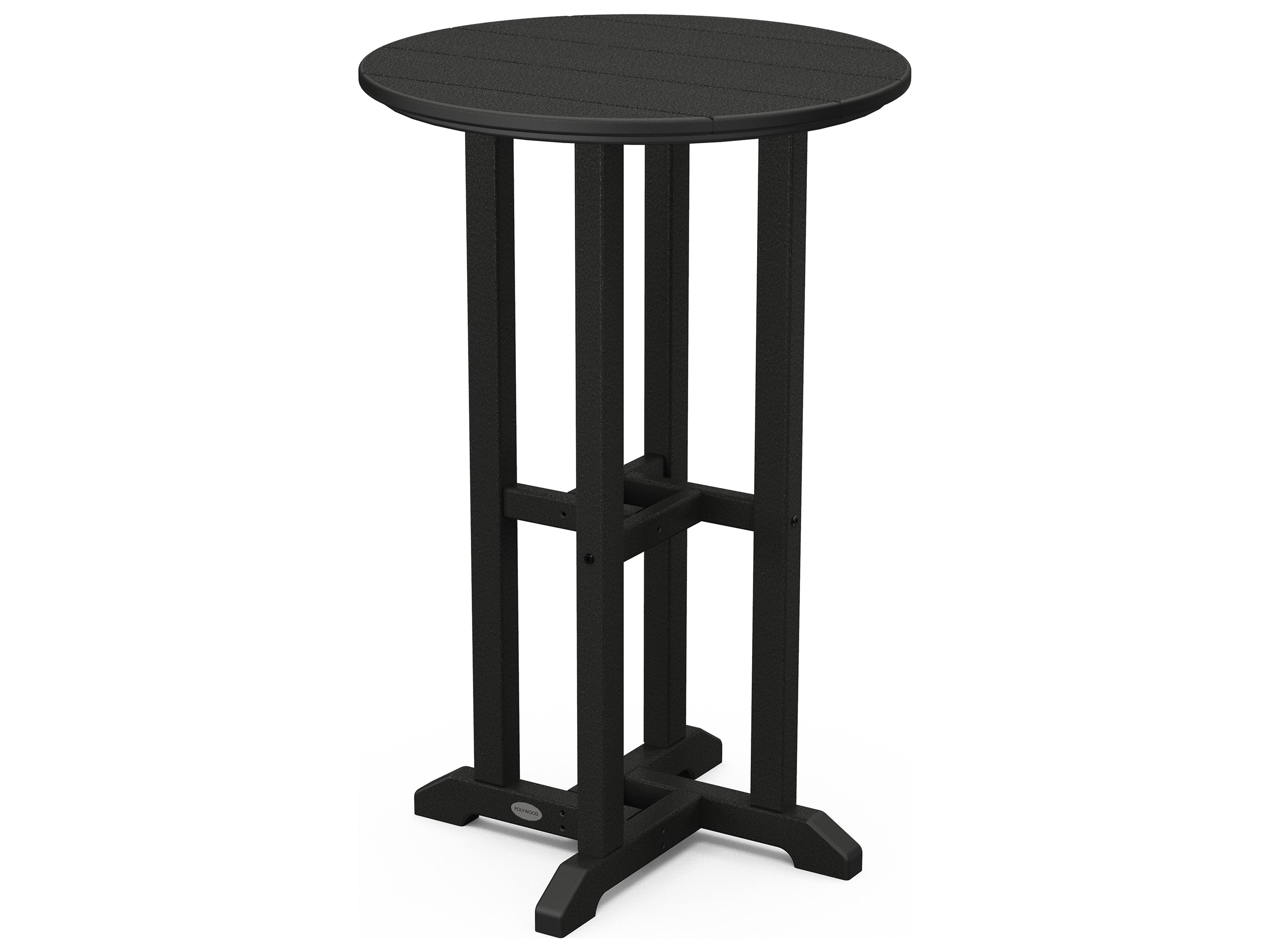 Traditional Recycled Plastic Round Patio Counter Height Table