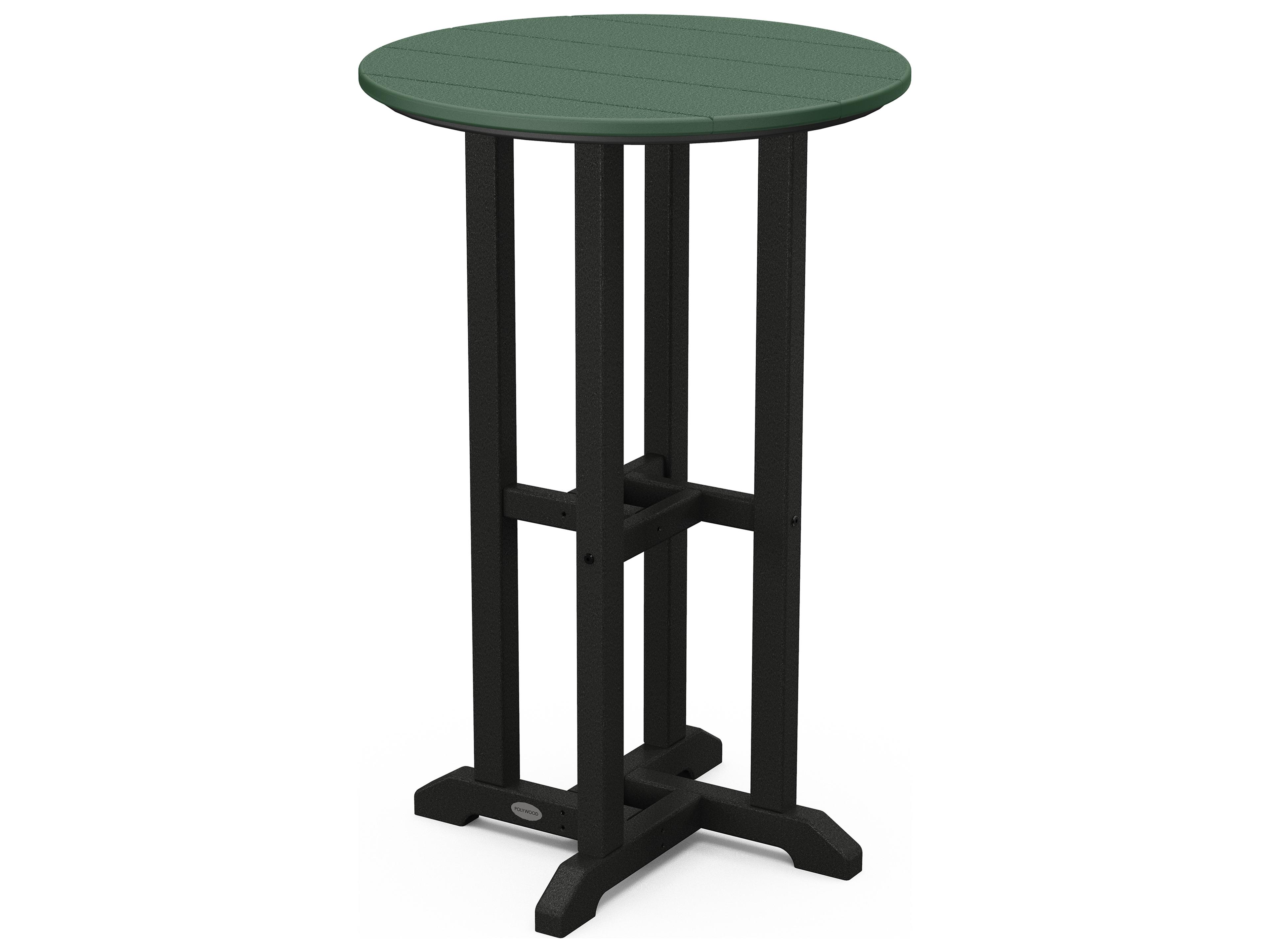 POLYWOOD® Contempo Recycled Plastic Round Outdoor Counter Height Table