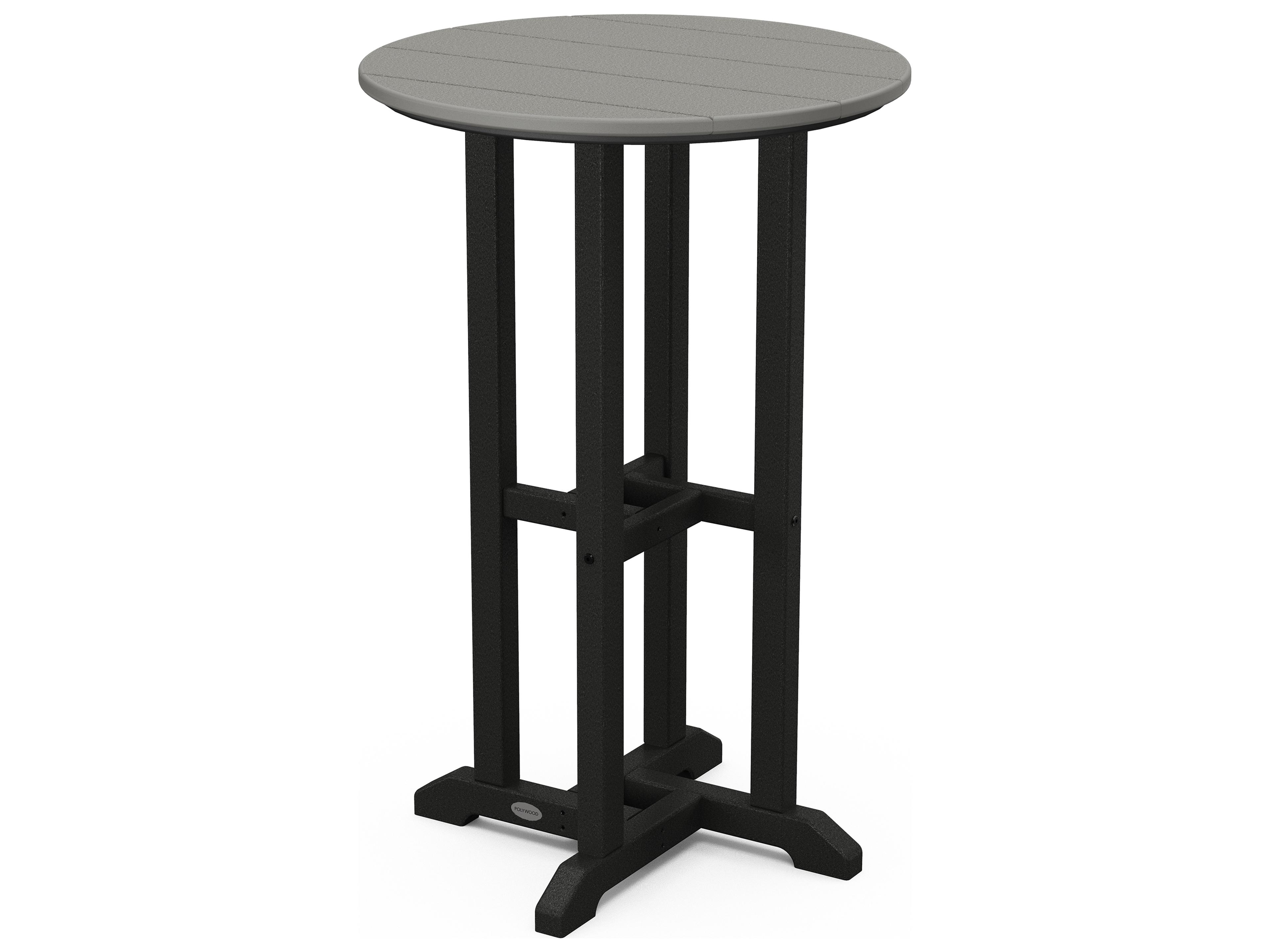 POLYWOOD® Contempo Recycled Plastic Round Outdoor Counter Height Table