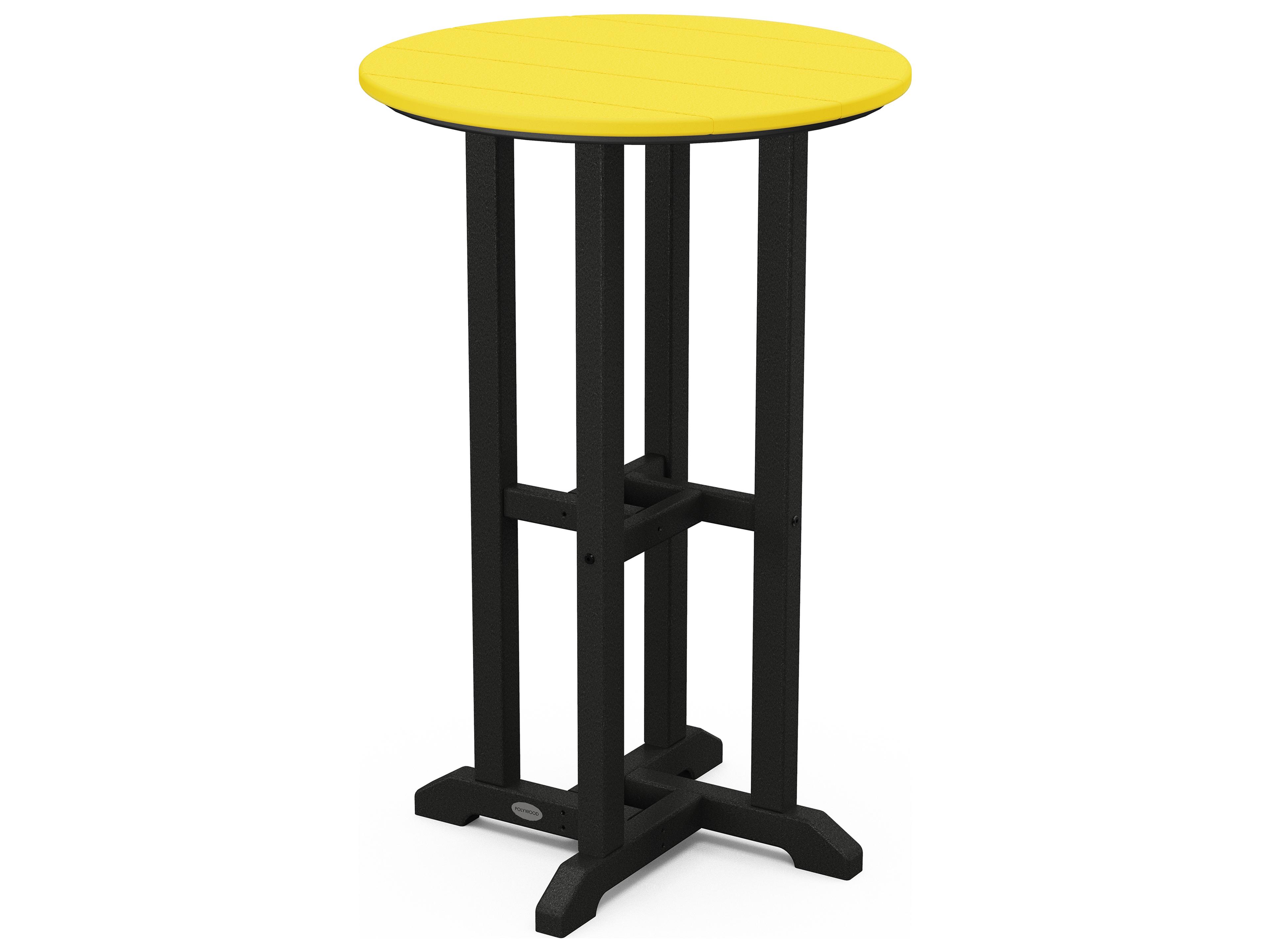 POLYWOOD® Contempo Recycled Plastic Round Outdoor Counter Height Table