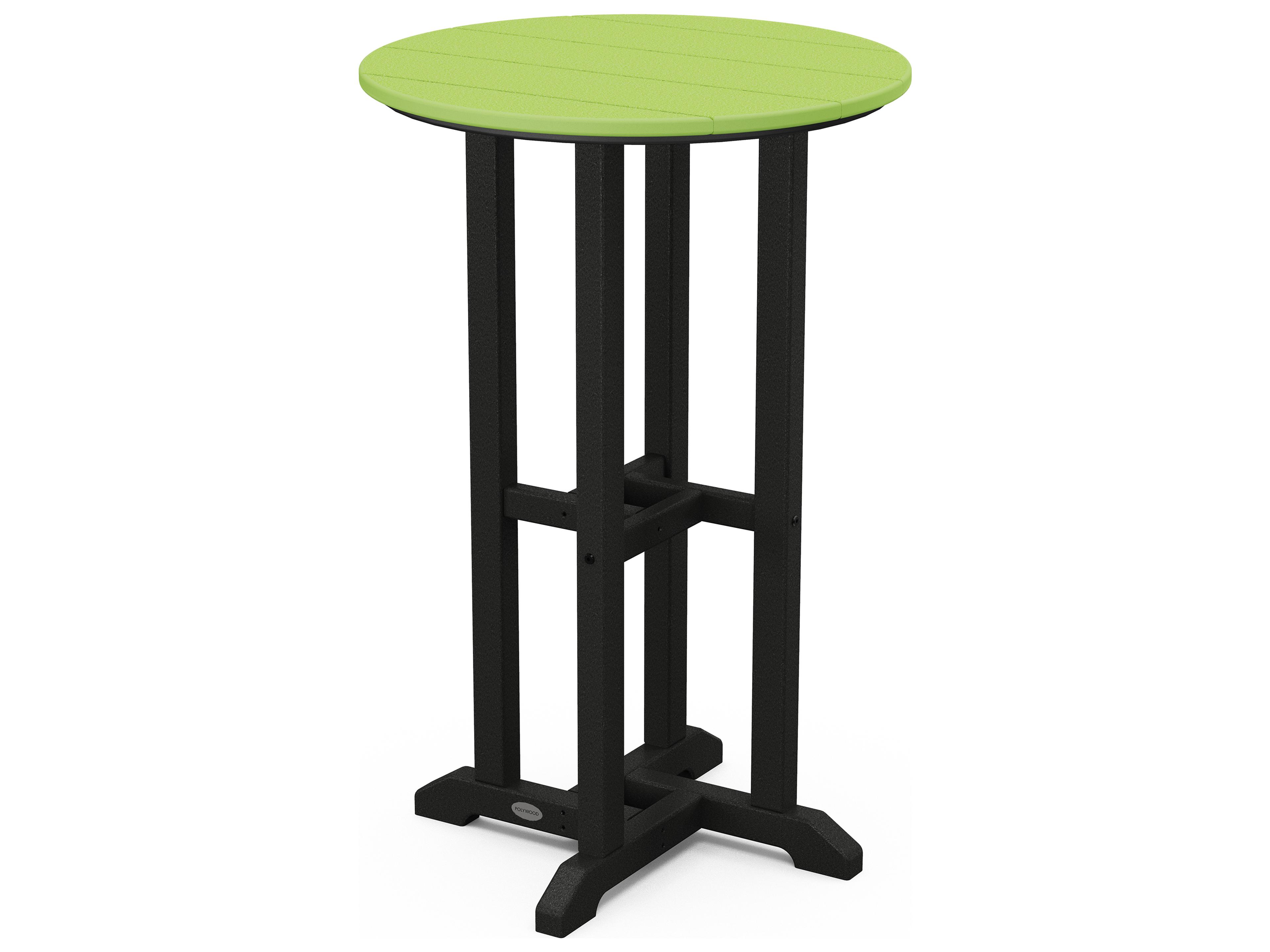 POLYWOOD® Contempo Recycled Plastic Round Outdoor Counter Height Table