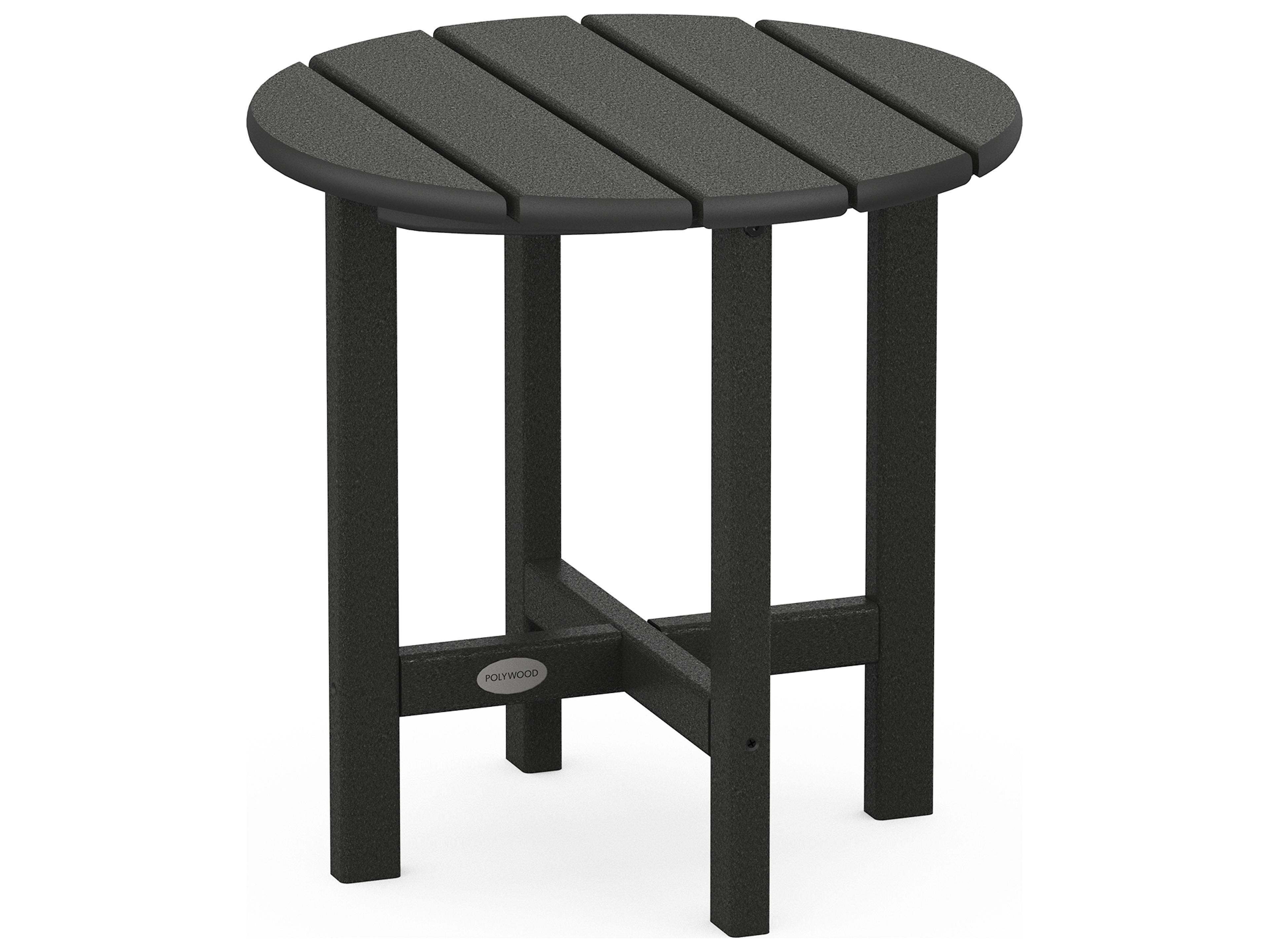 POLYWOOD® Traditional Recycled Plastic Round Outdoor End Table