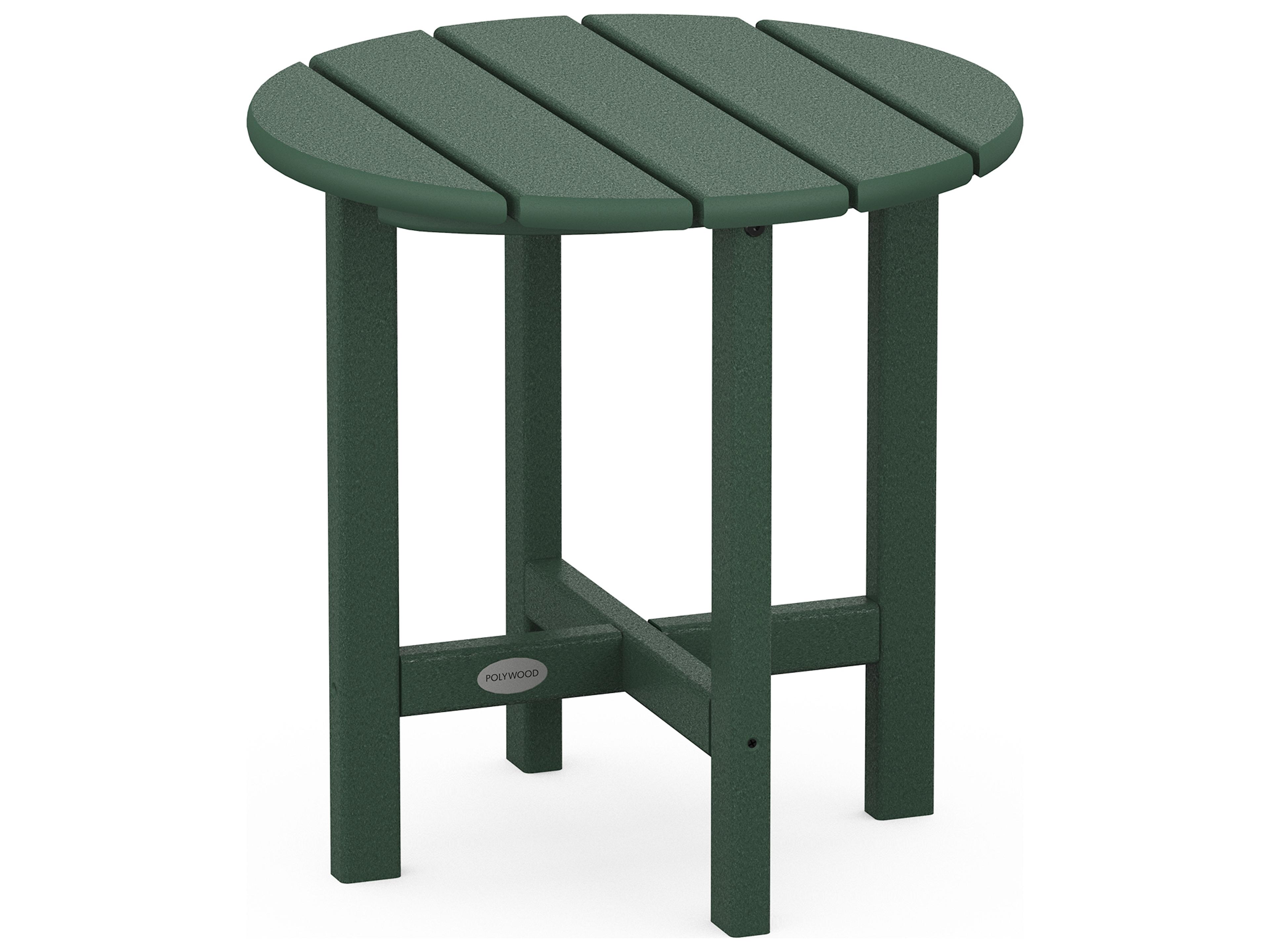 POLYWOOD® Traditional Recycled Plastic Round Outdoor End Table