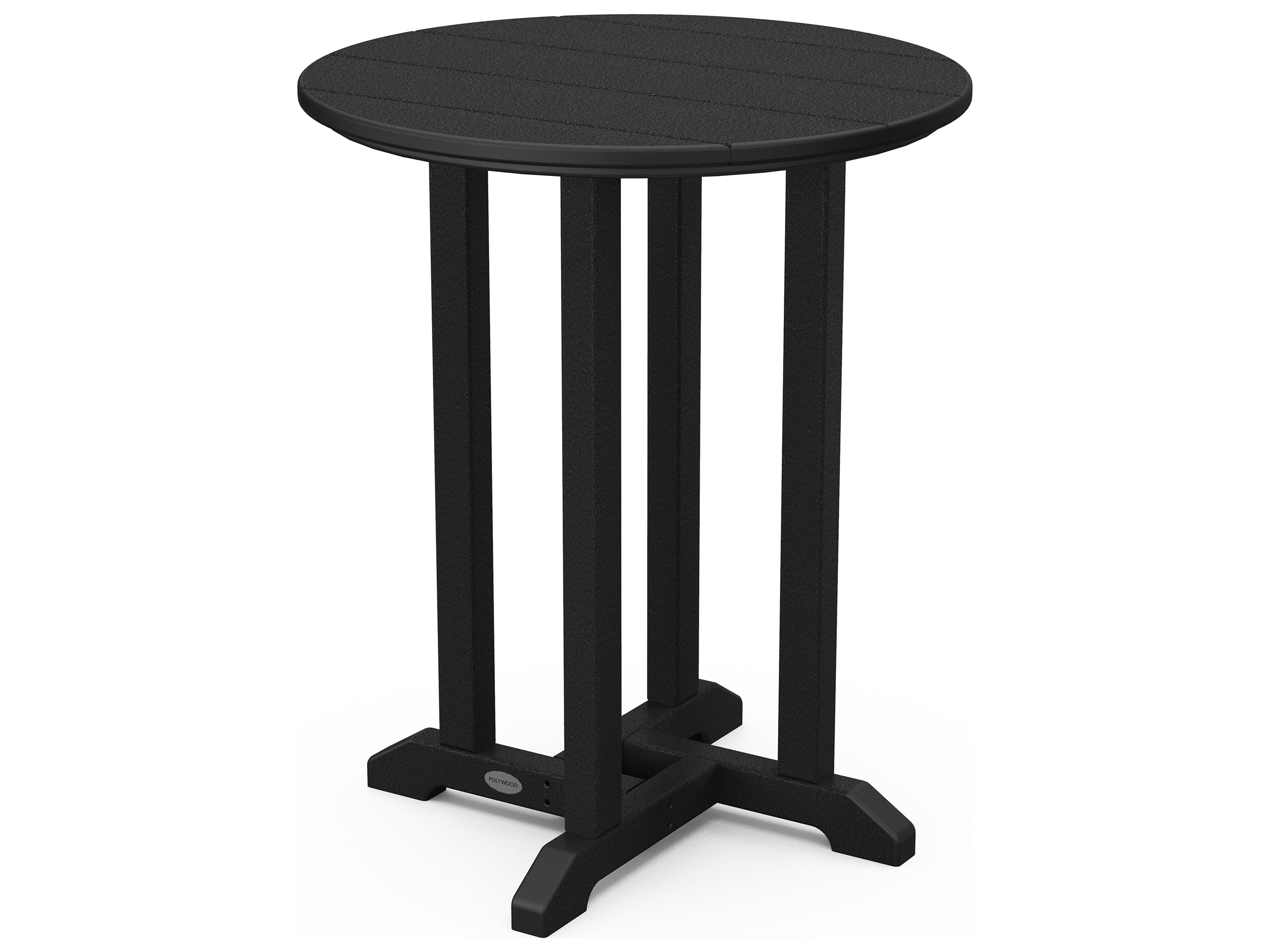 Traditional Recycled Plastic Round Outdoor Patio Bistro Table