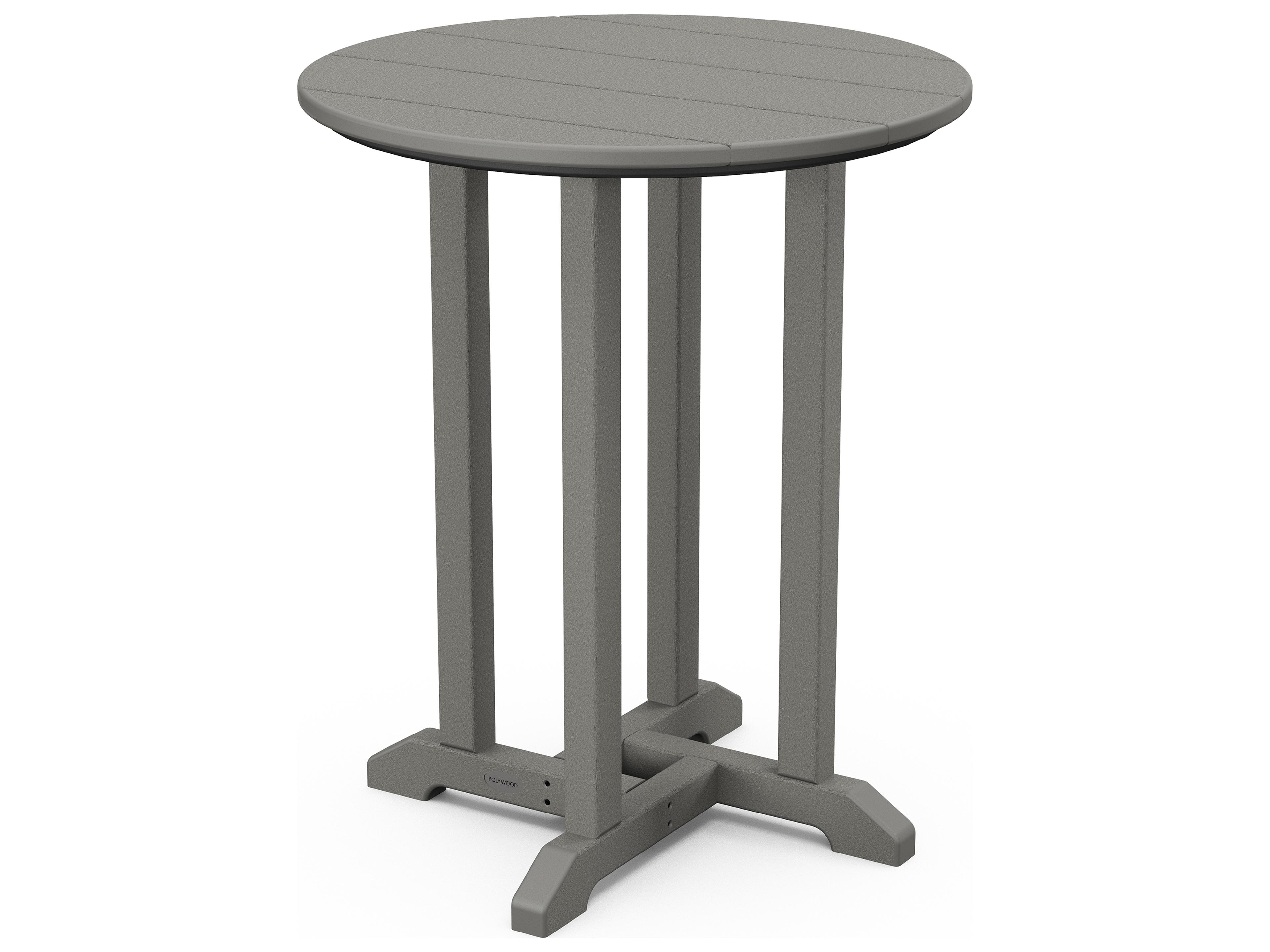 POLYWOOD® Traditional Recycled Plastic Round Outdoor Patio Bistro Table