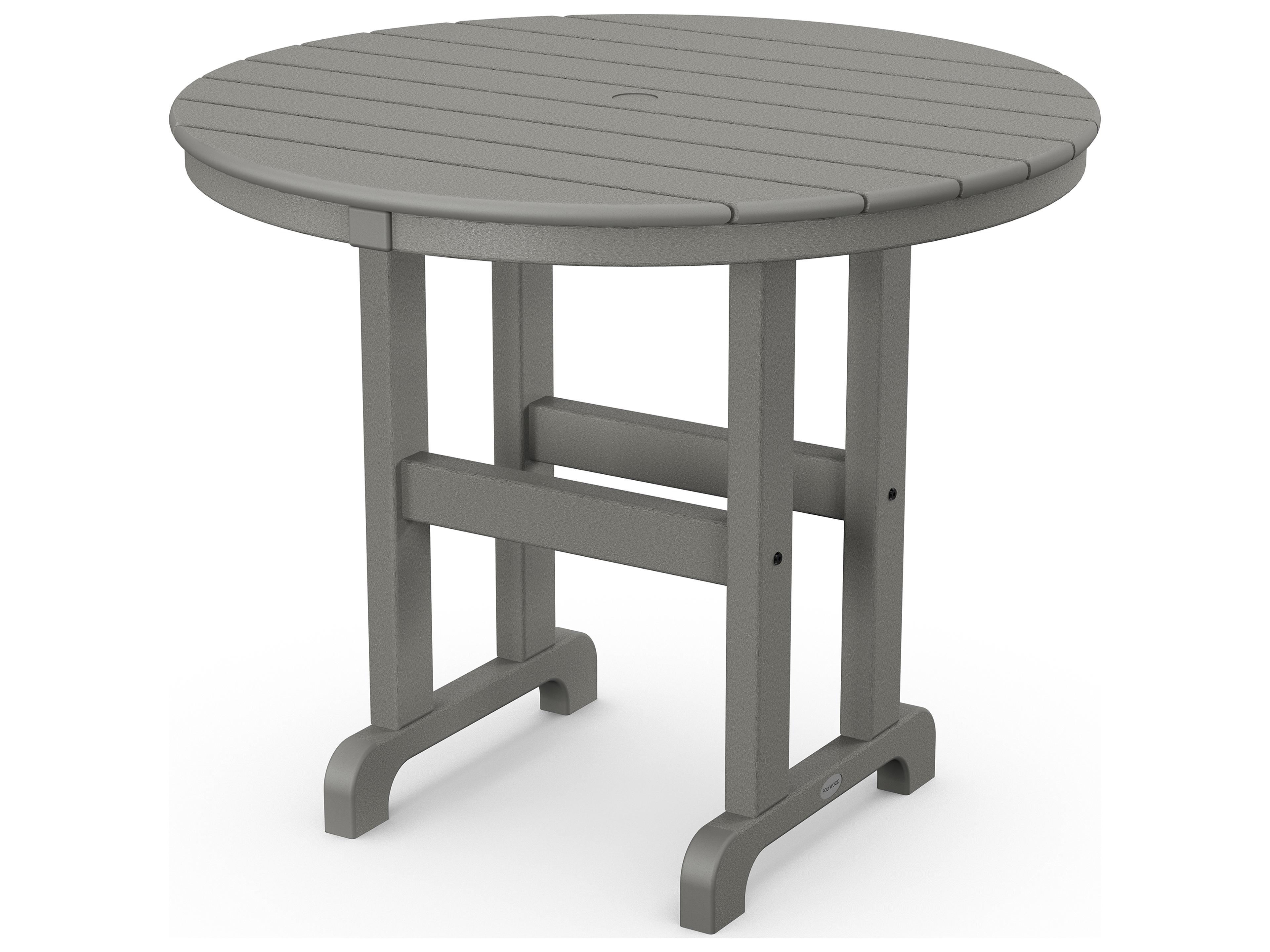POLYWOOD® La Casa Cafe Recycled Plastic Round Outdoor Patio Dining Table