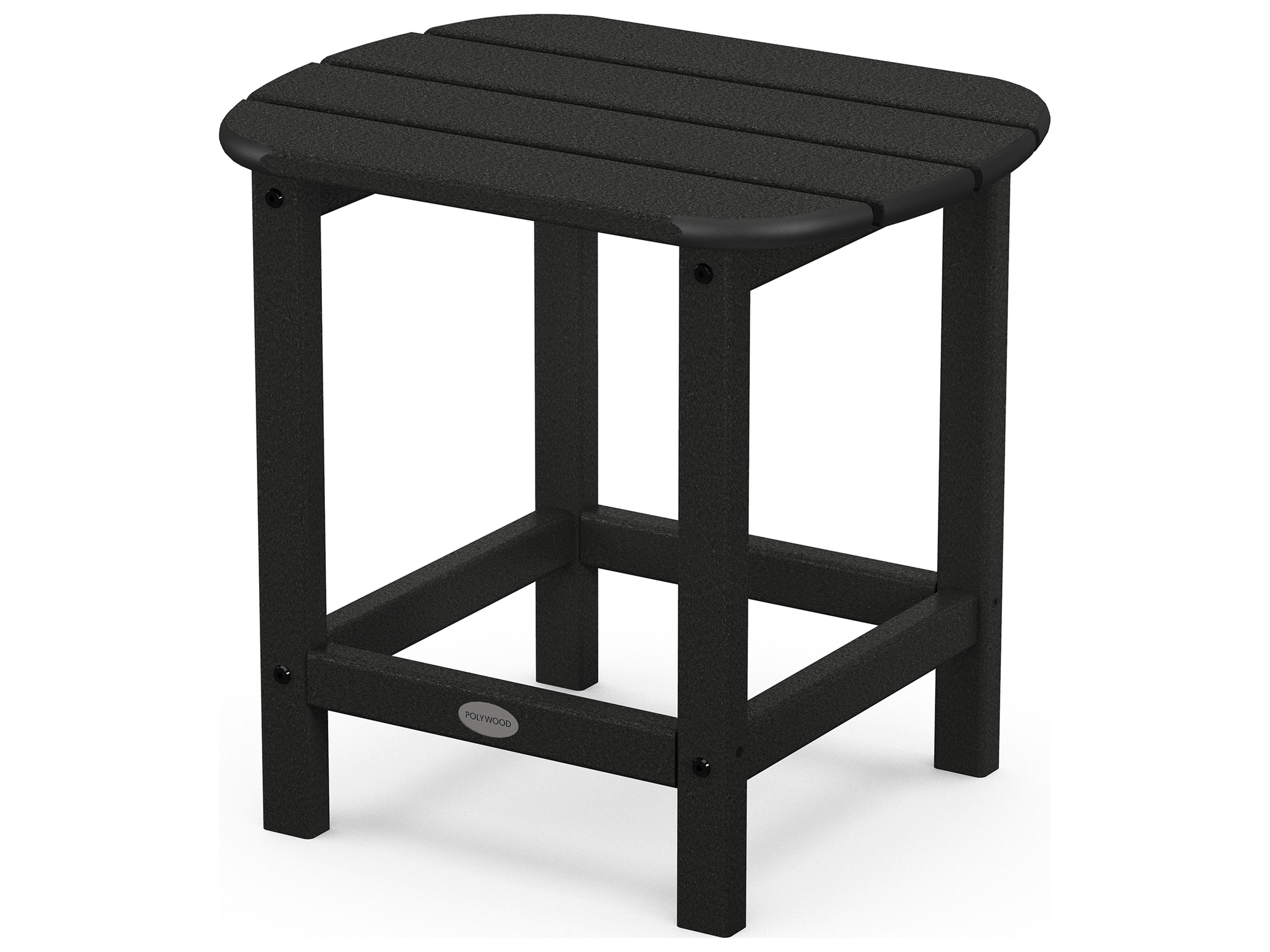 South Beach Recycled Plastic Oval Outdoor Patio End Table