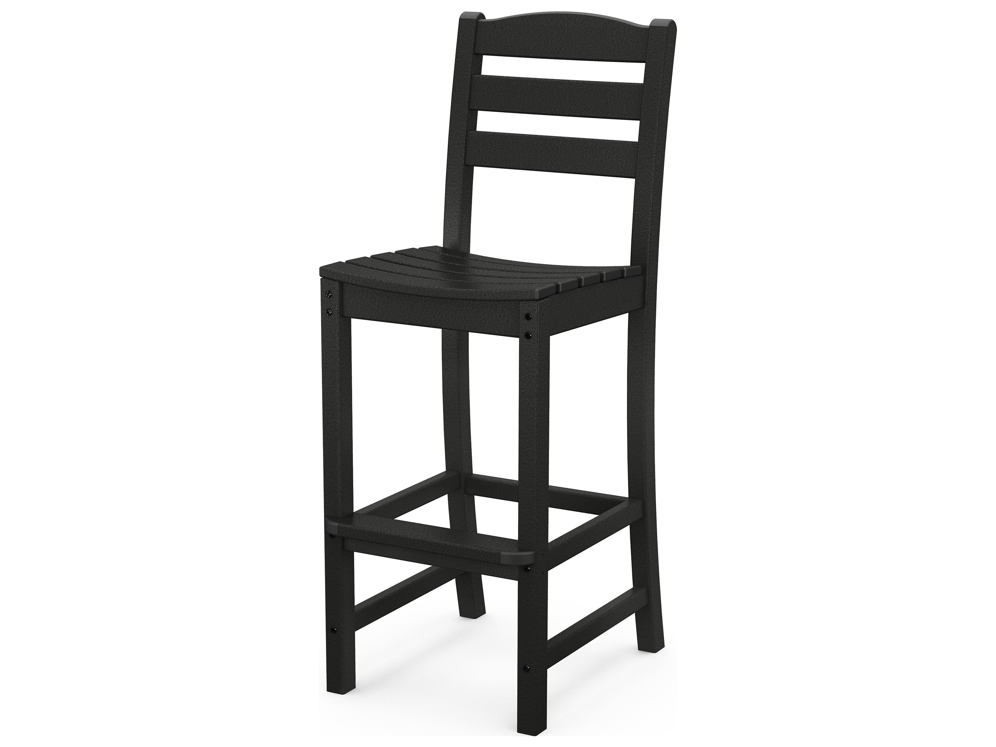 POLYWOOD® La Casa Cafe Recycled Plastic Side Outdoor Bar Stool