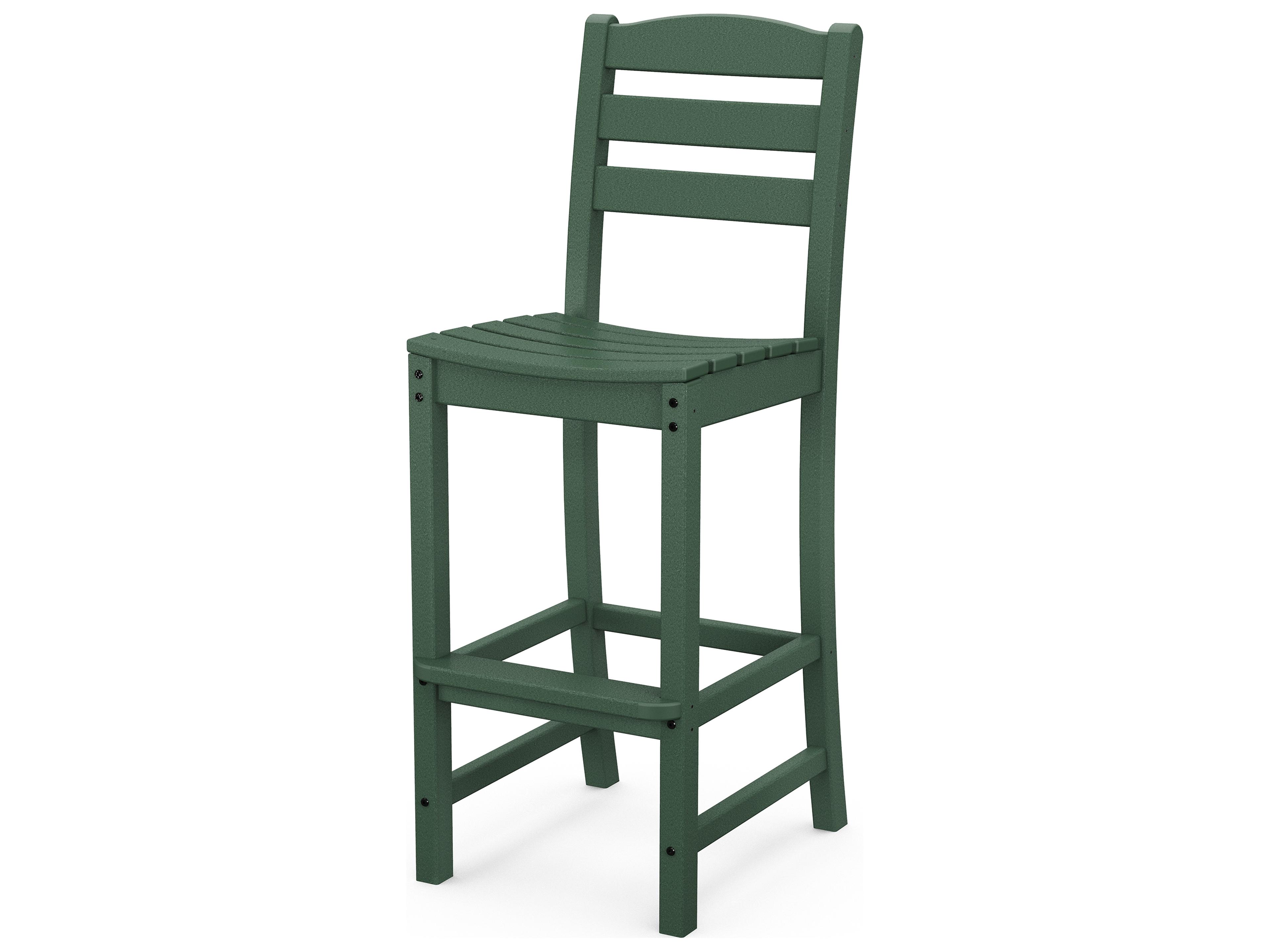 POLYWOOD® La Casa Cafe Recycled Plastic Side Outdoor Bar Stool