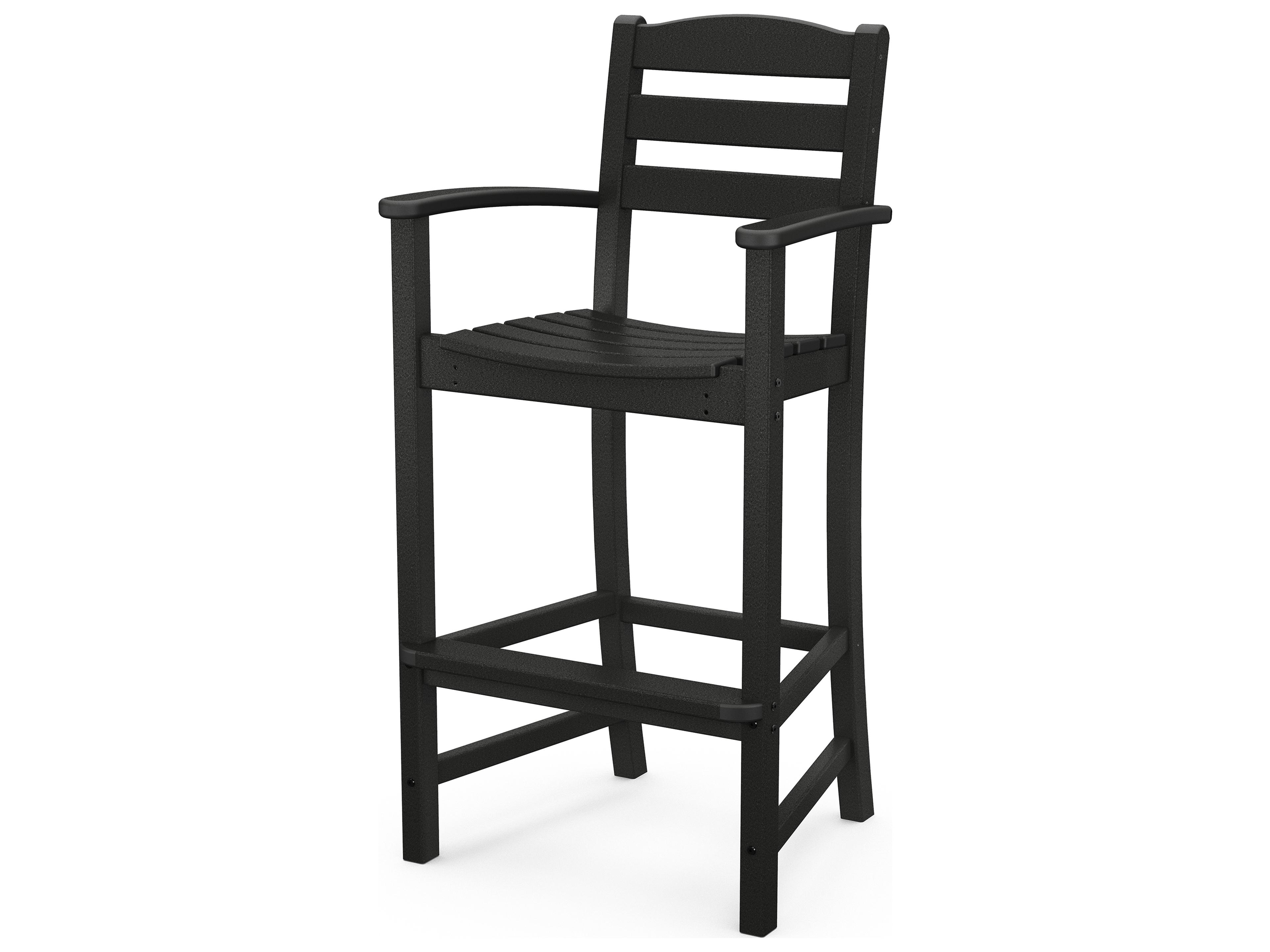 POLYWOOD® La Casa Cafe Recycled Plastic Arm Outdoor Patio Bar Stool