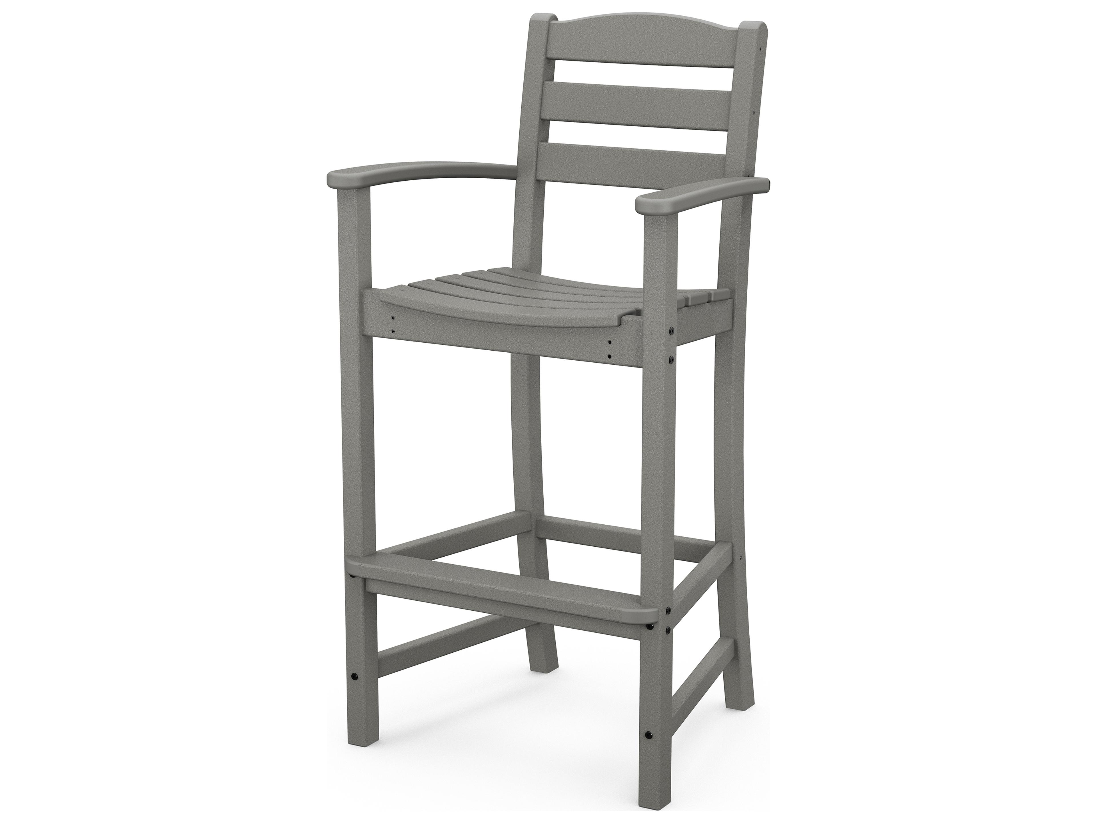 POLYWOOD® La Casa Cafe Recycled Plastic Arm Outdoor Patio Bar Stool
