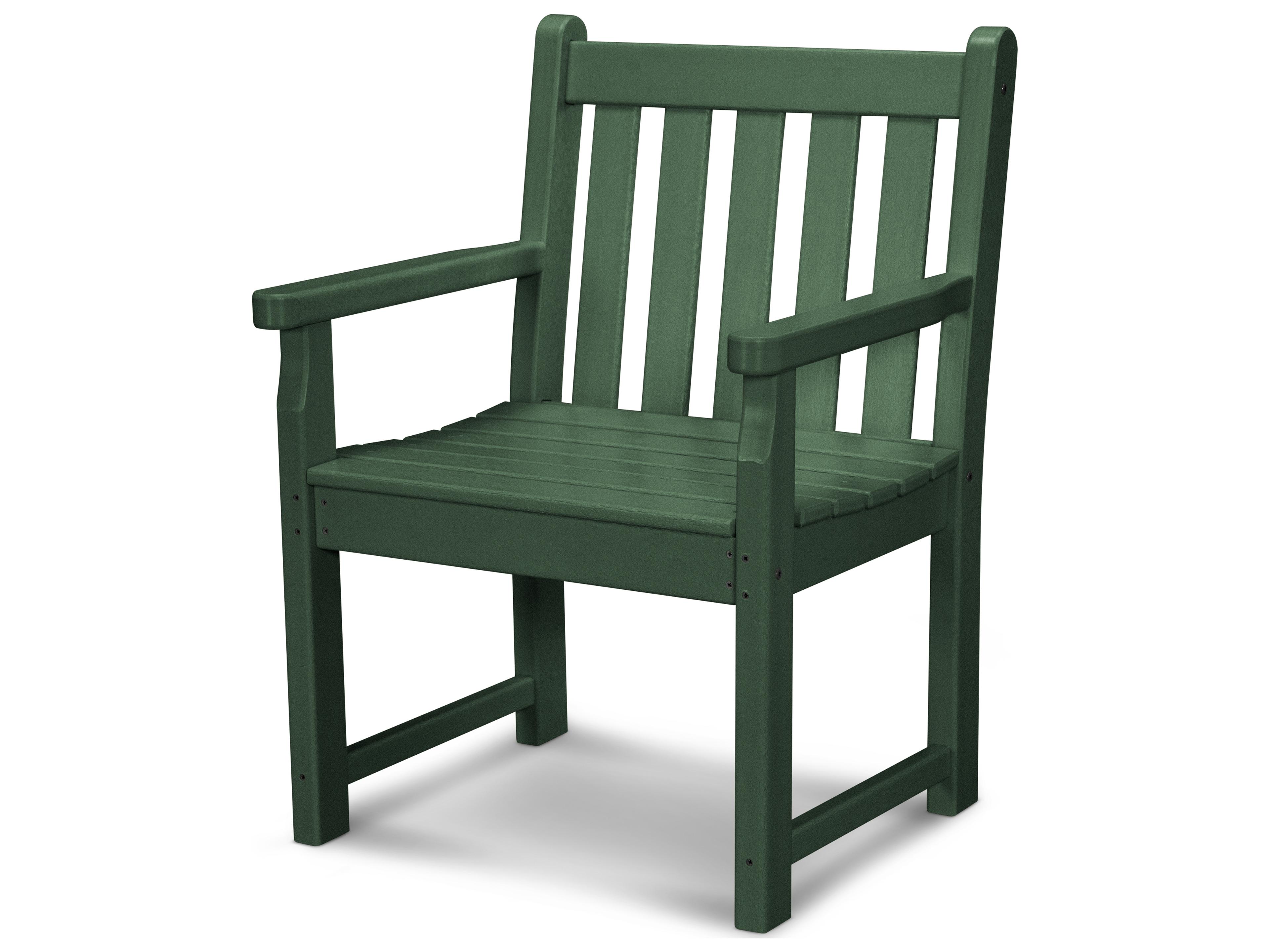 POLYWOOD® Traditional Garden Recycled Plastic Patio Dining Arm Chair