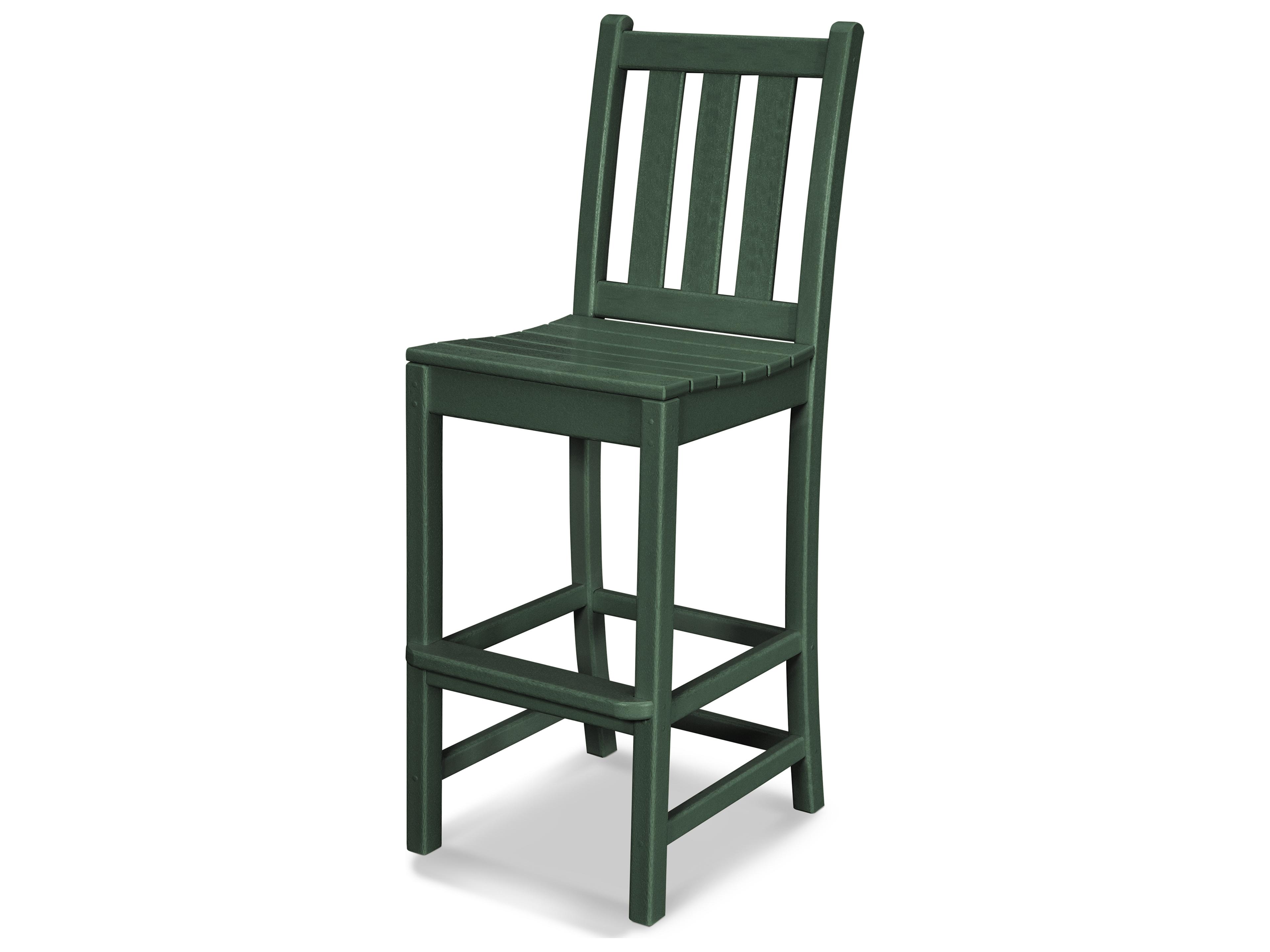 POLYWOOD® Traditional Garden Recycled Plastic Patio Bar Stool