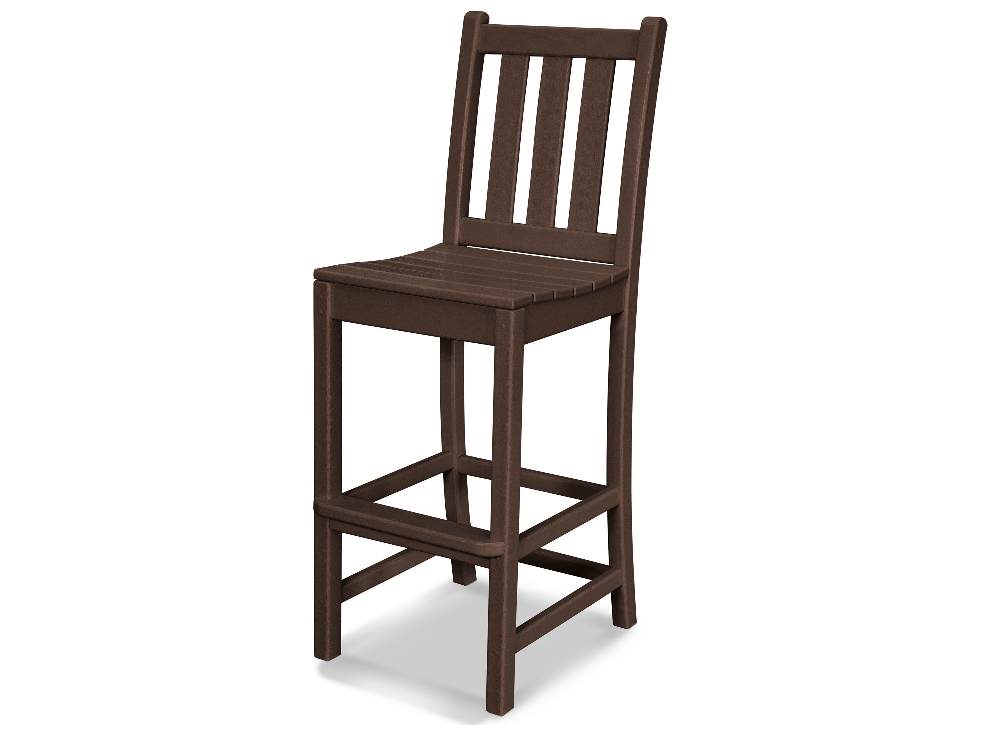 POLYWOOD® Traditional Garden Recycled Plastic Patio Bar Stool