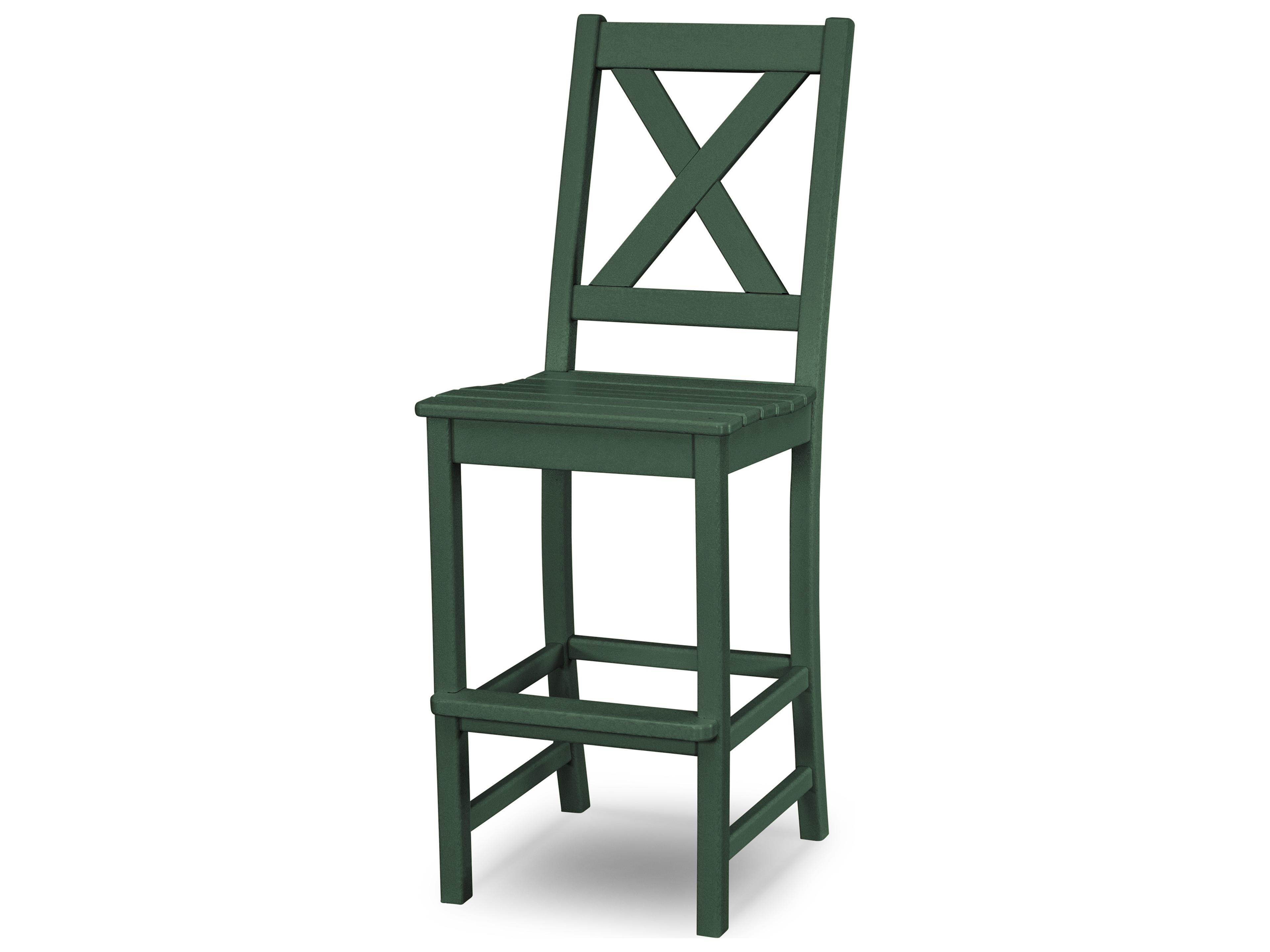 POLYWOOD® Braxton Recycled Plastic Outdoor Bar Side Chair