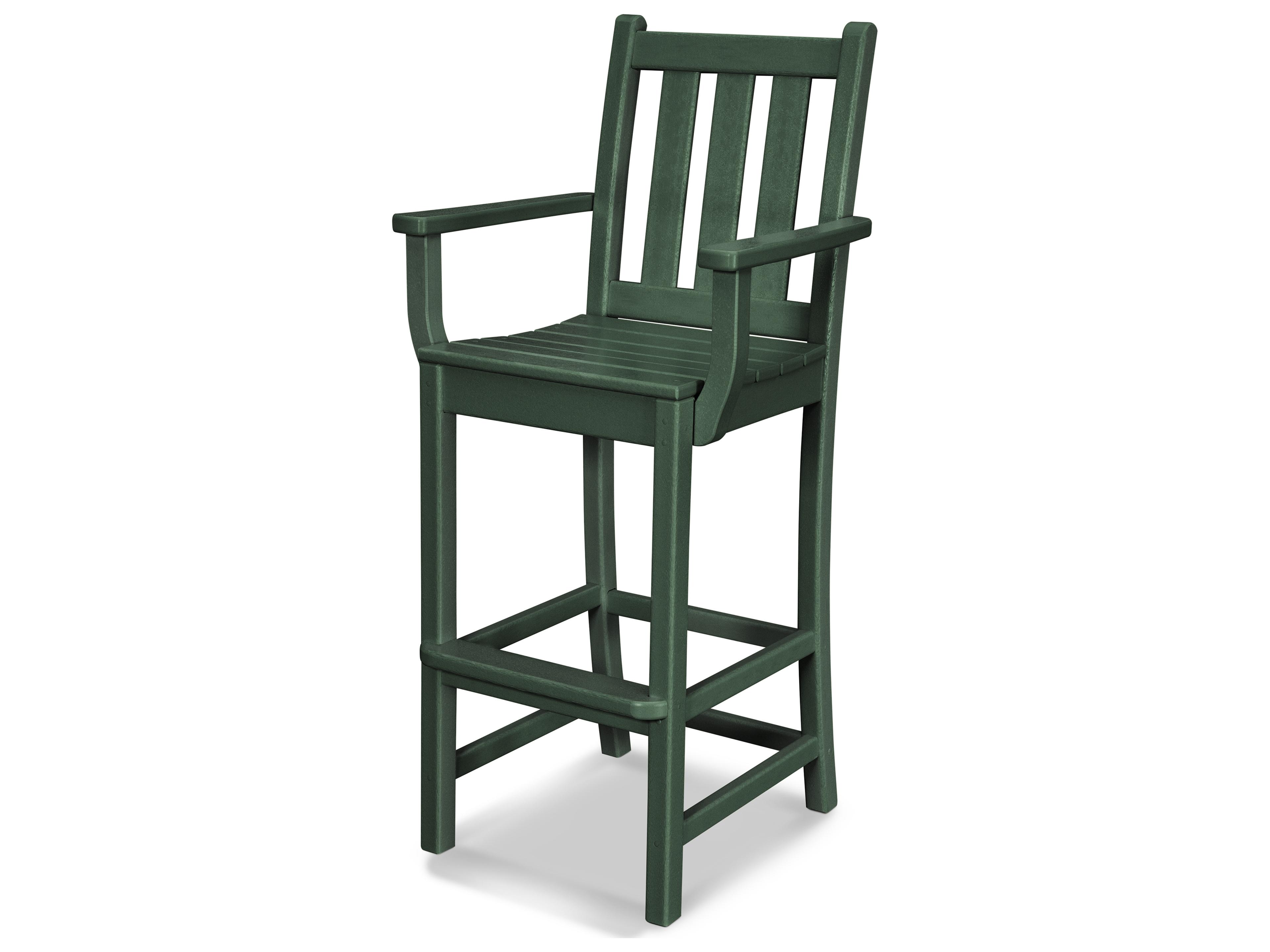 POLYWOOD® Traditional Garden Recycled Plastic Outdoor Bar Stool