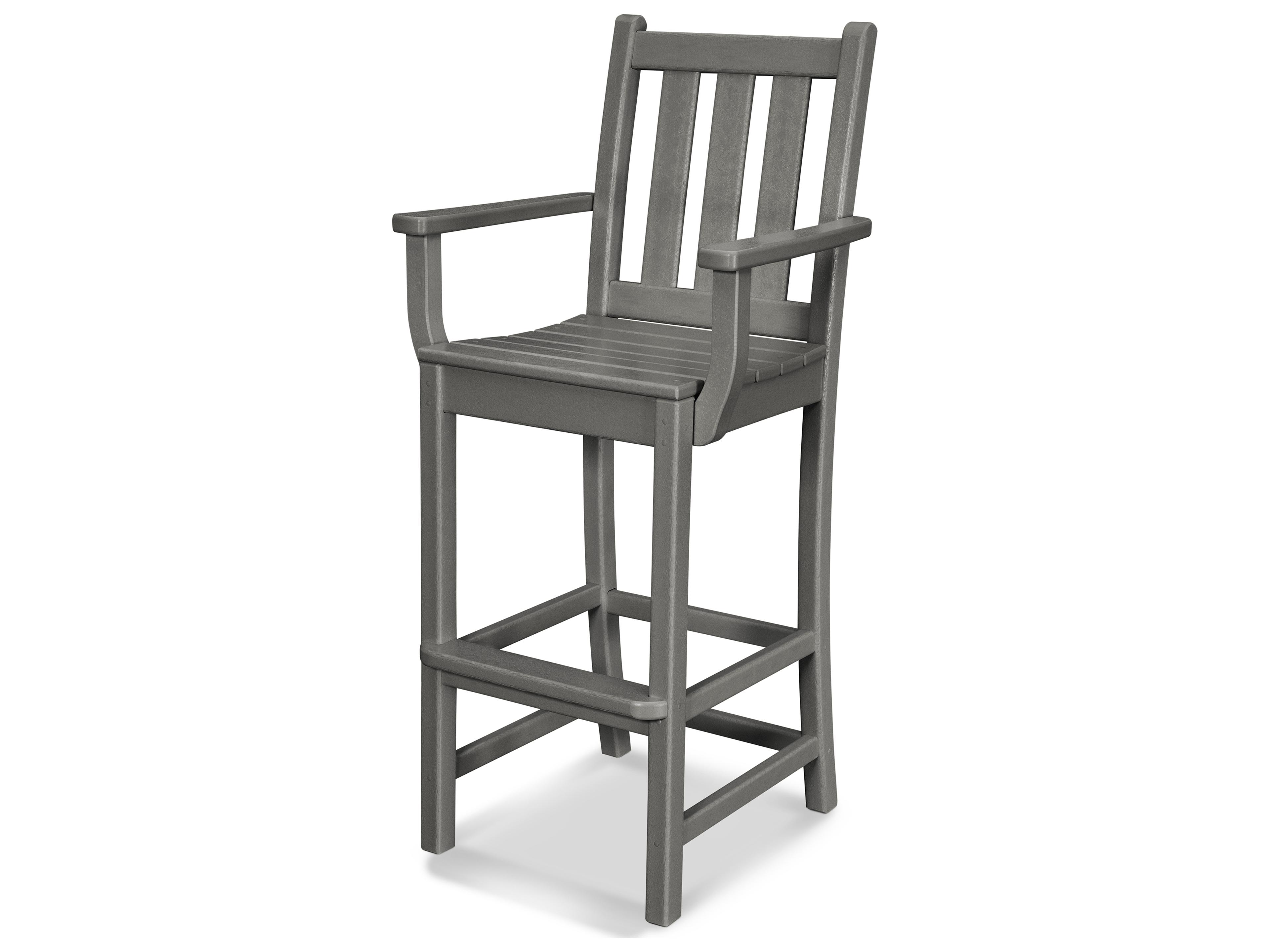 POLYWOOD® Traditional Garden Recycled Plastic Outdoor Bar Stool