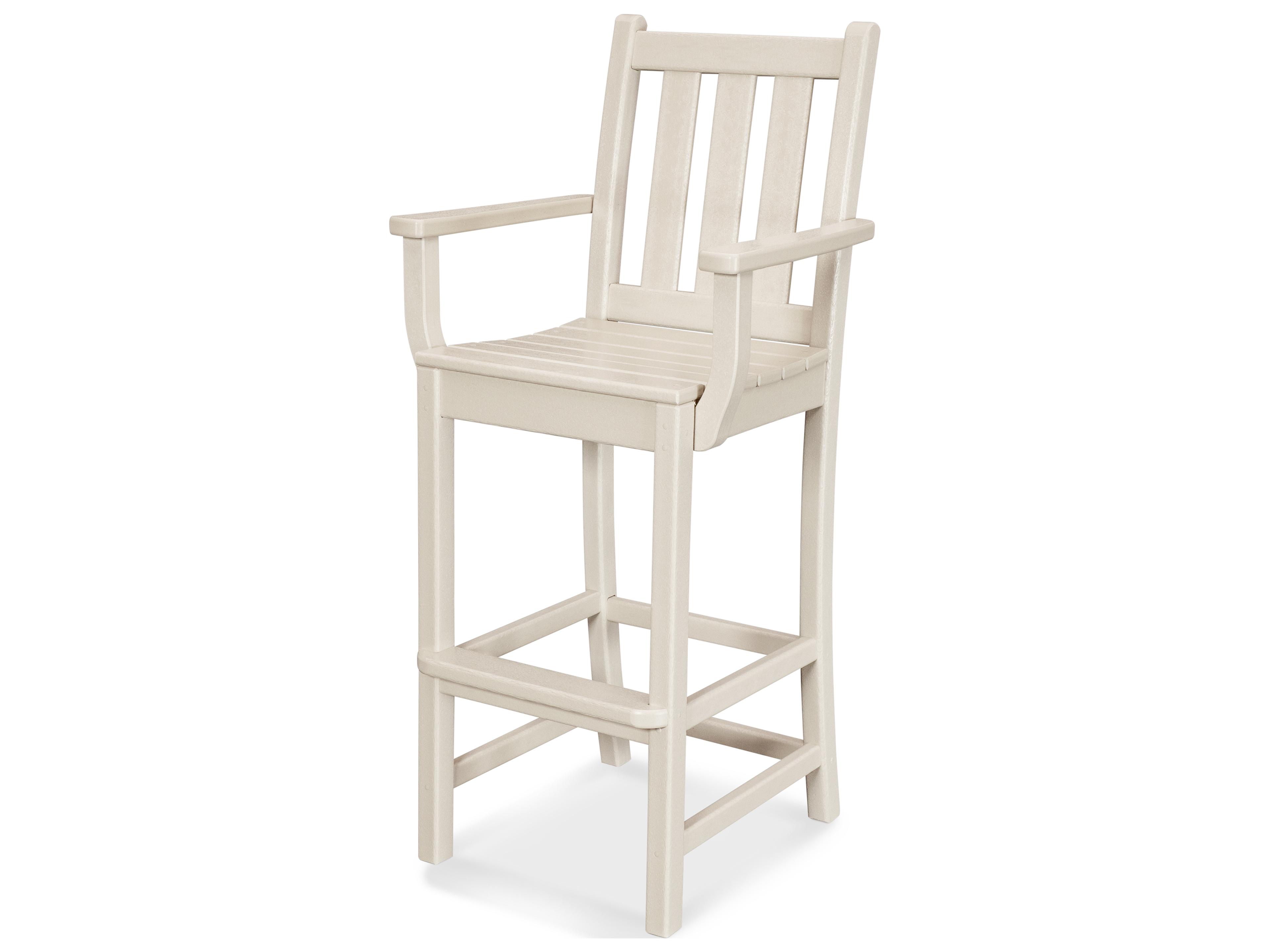 POLYWOOD® Traditional Garden Recycled Plastic Outdoor Bar Stool