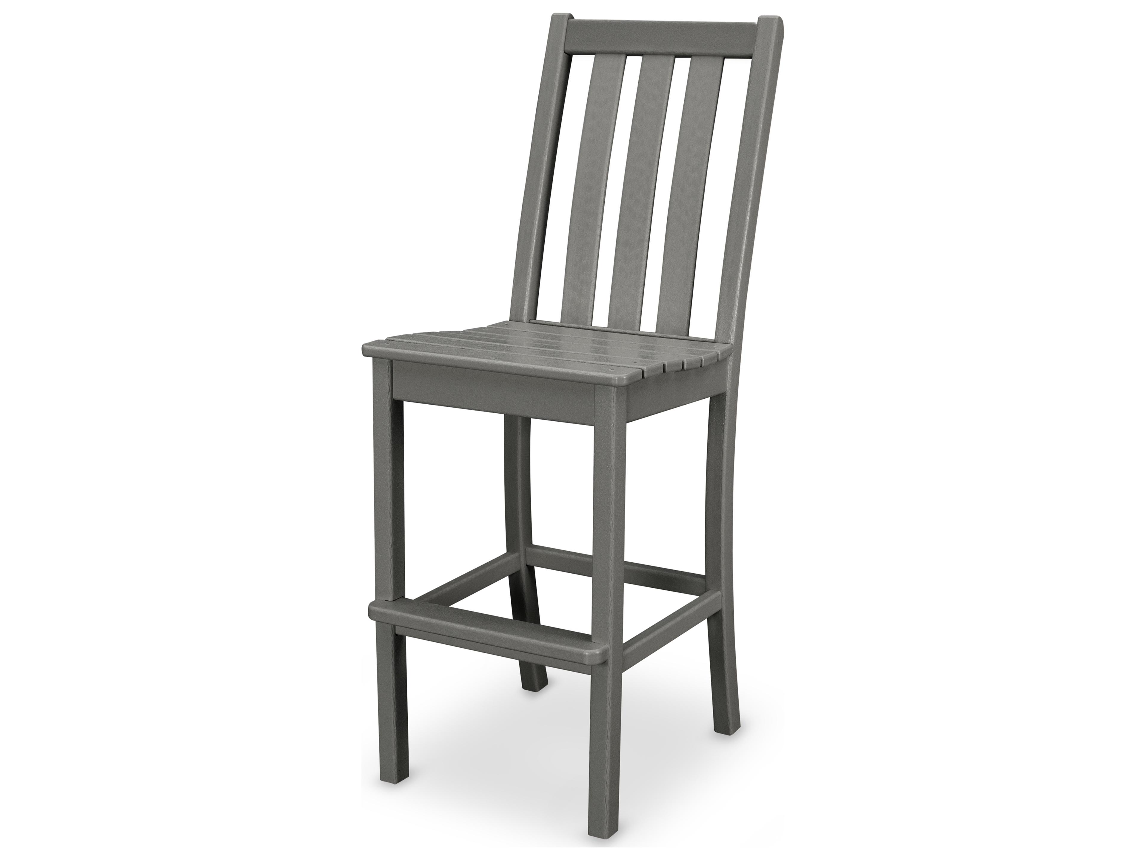 POLYWOOD® Vineyard Recycled Plastic Outdoor Patio Bar Side Chair