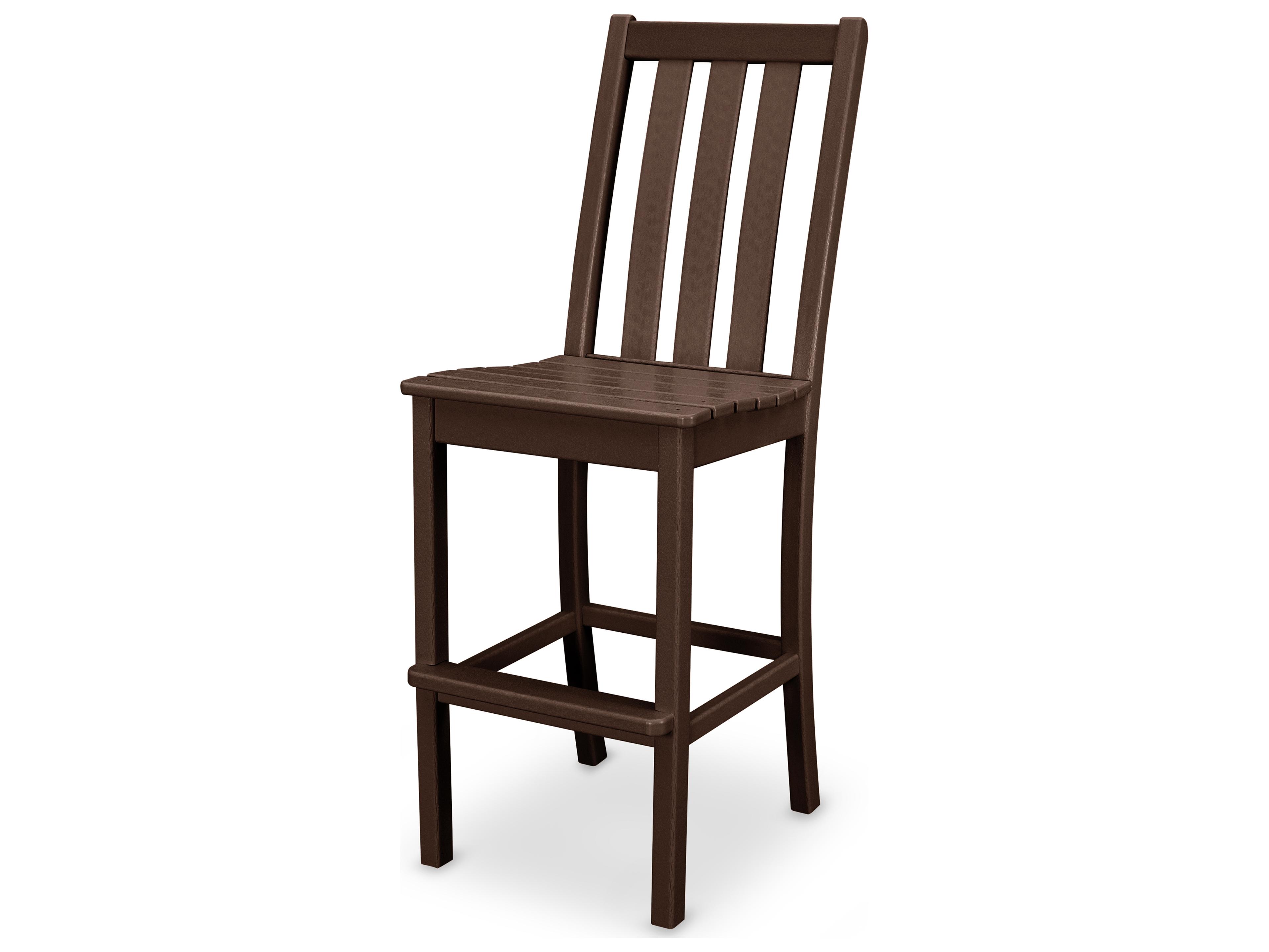 POLYWOOD® Vineyard Recycled Plastic Outdoor Patio Bar Side Chair