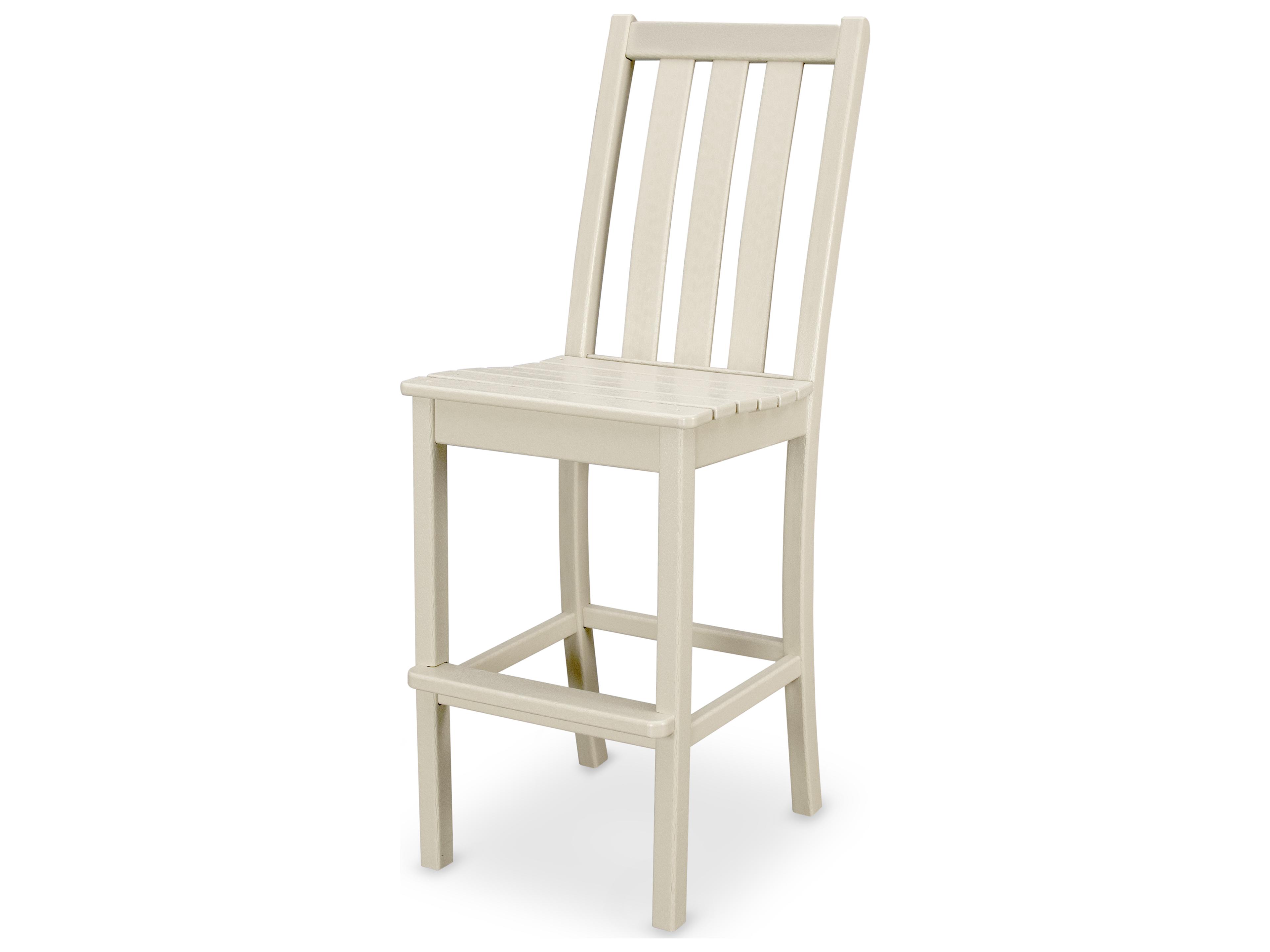 POLYWOOD® Vineyard Recycled Plastic Outdoor Patio Bar Side Chair